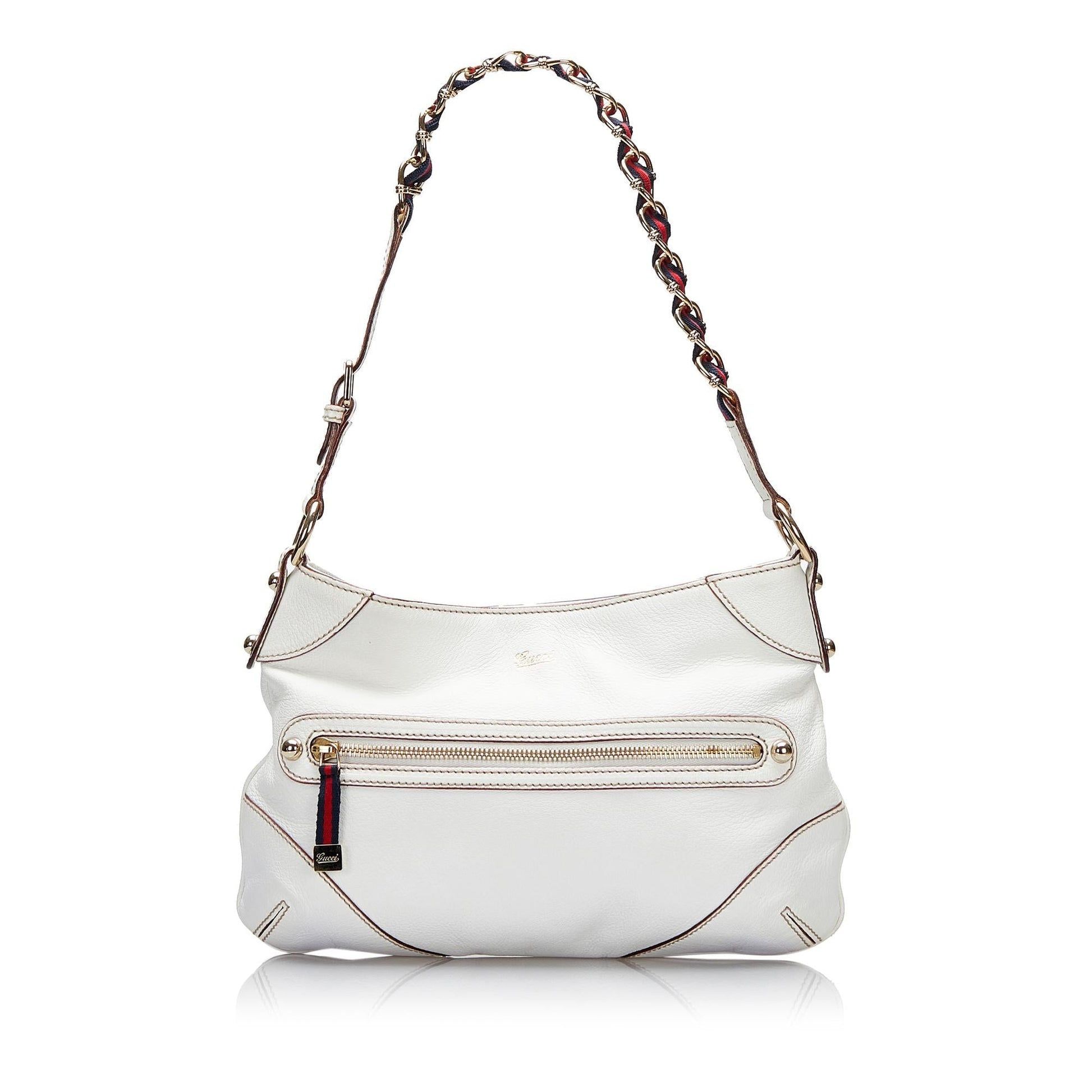 Gucci Capri Ranch Kid SHG-fEp x Calf White Shoulder Bag