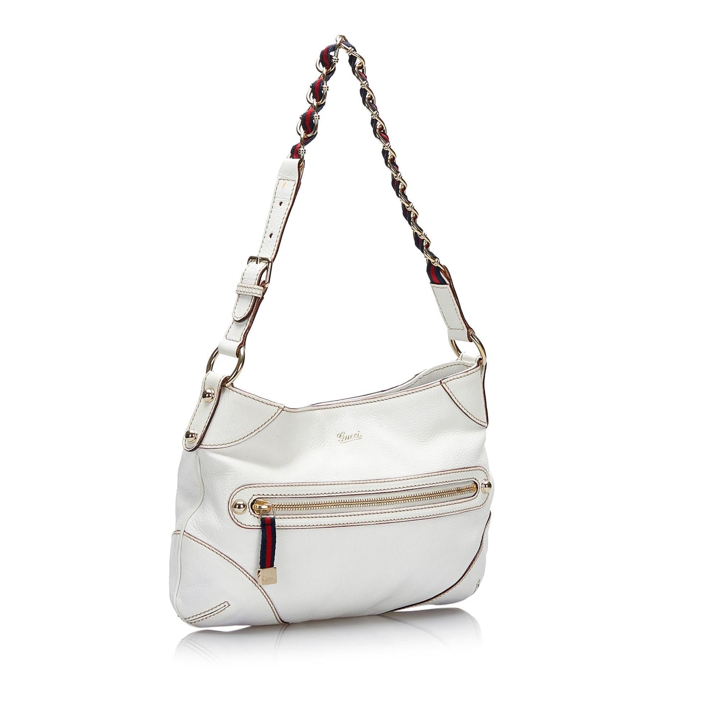 Gucci Capri Ranch Kid SHG-fEp x Calf White Shoulder Bag