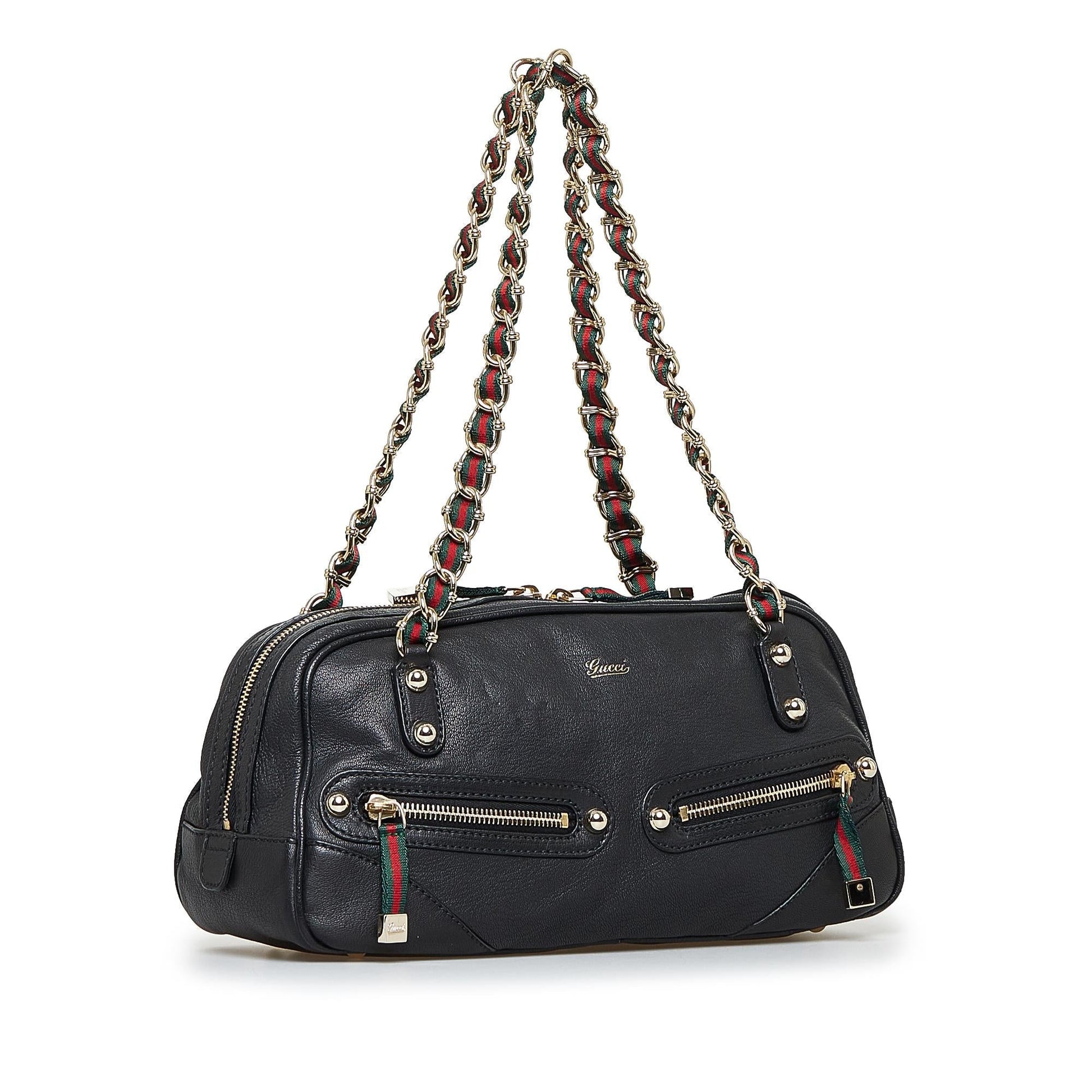 Gucci Capri SHG-HUZUBO Calf Black Shoulder Bag