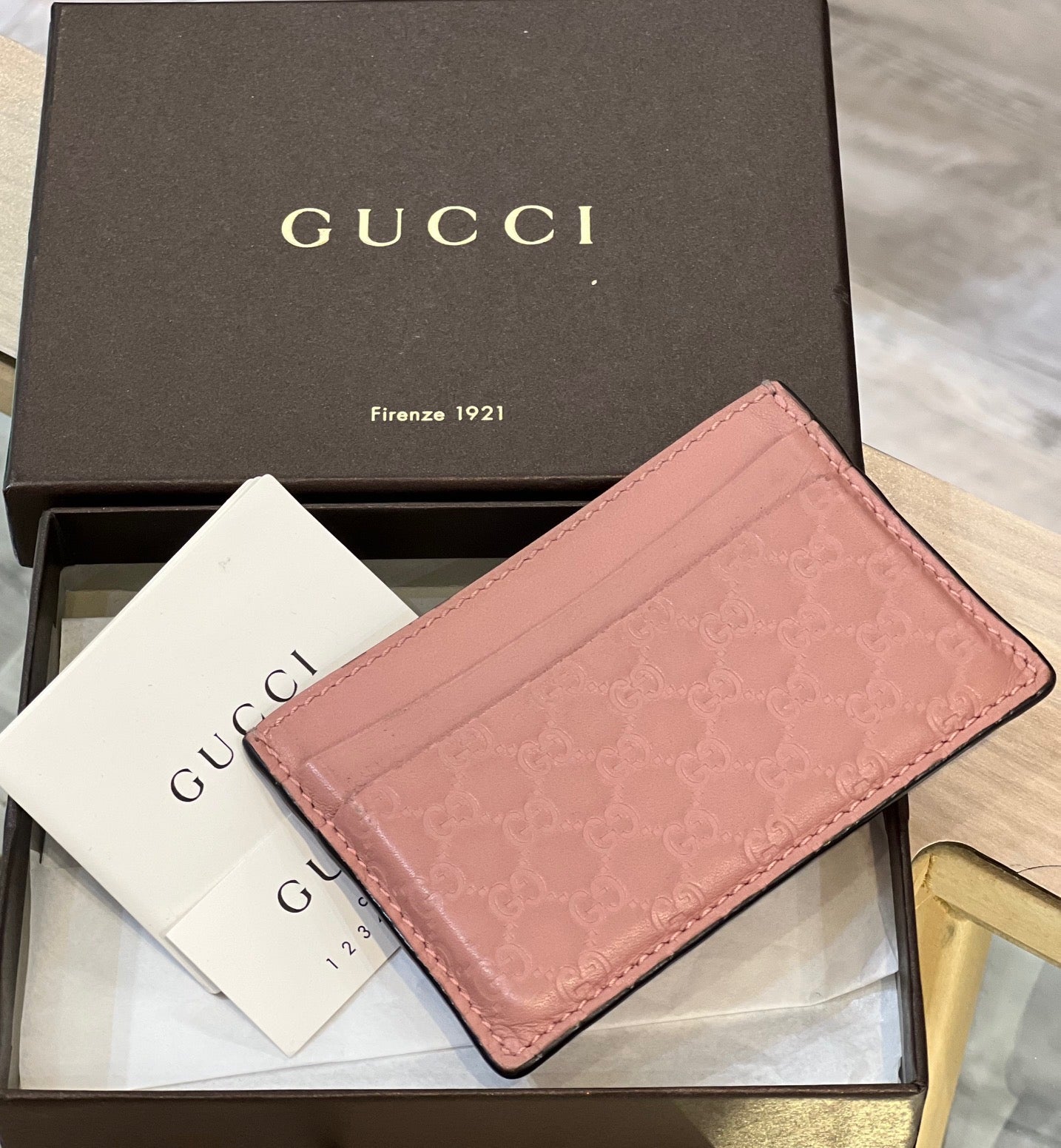Gucci GG Leather Wallet Case