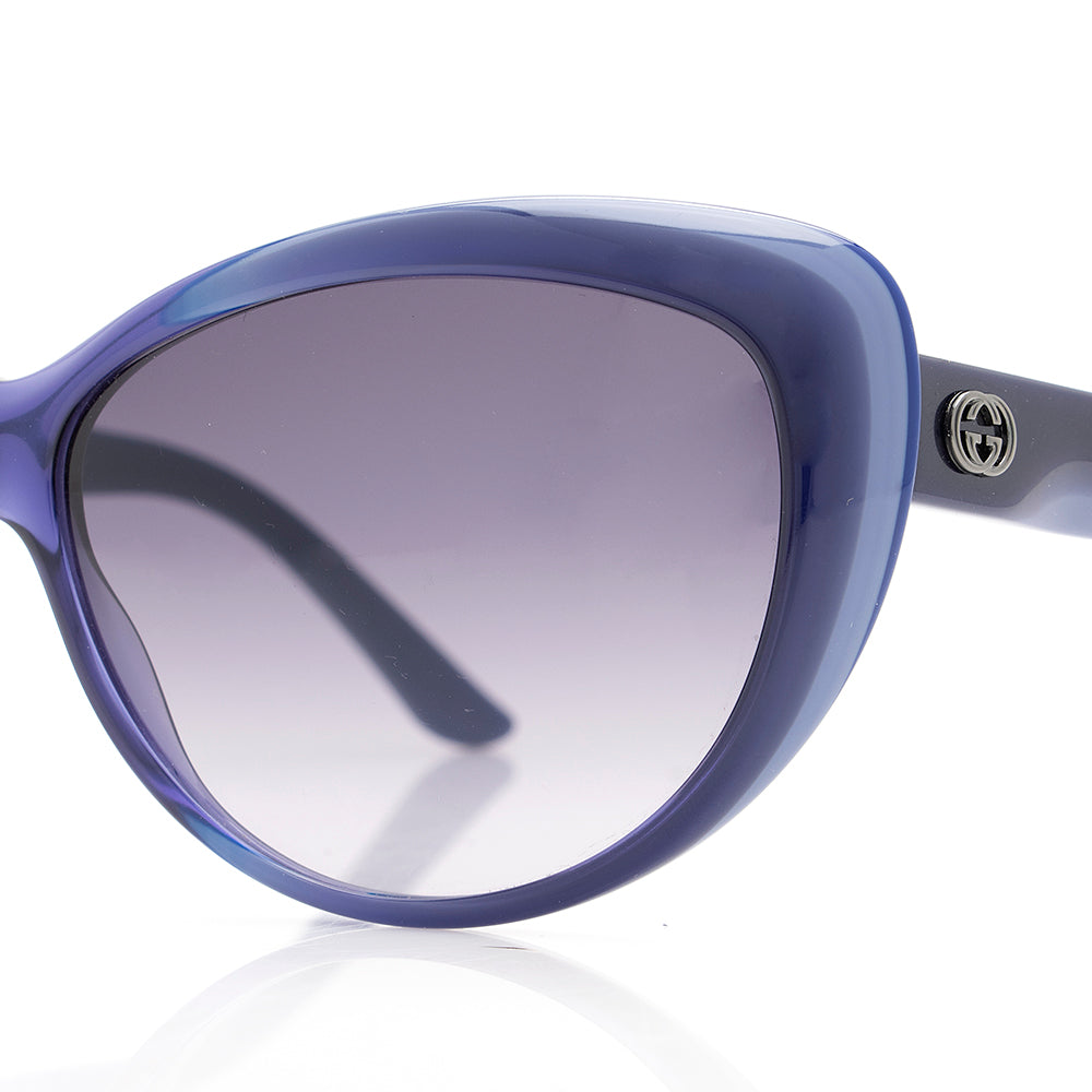Gucci Cat Eye GG Sunglasses SHF Blue Accessory