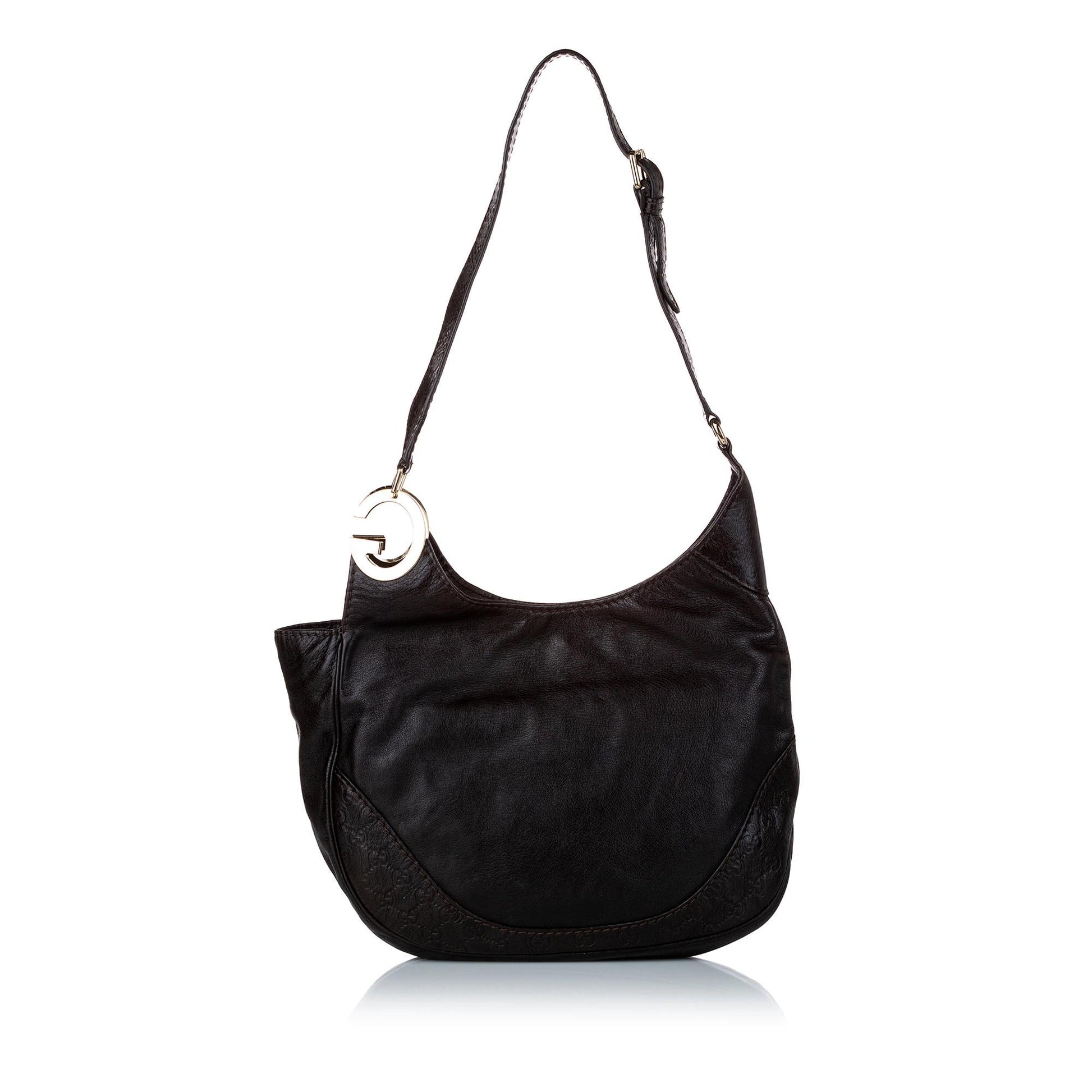 Gucci Charlotte SHG Leather Calf Black Shoulder Bag