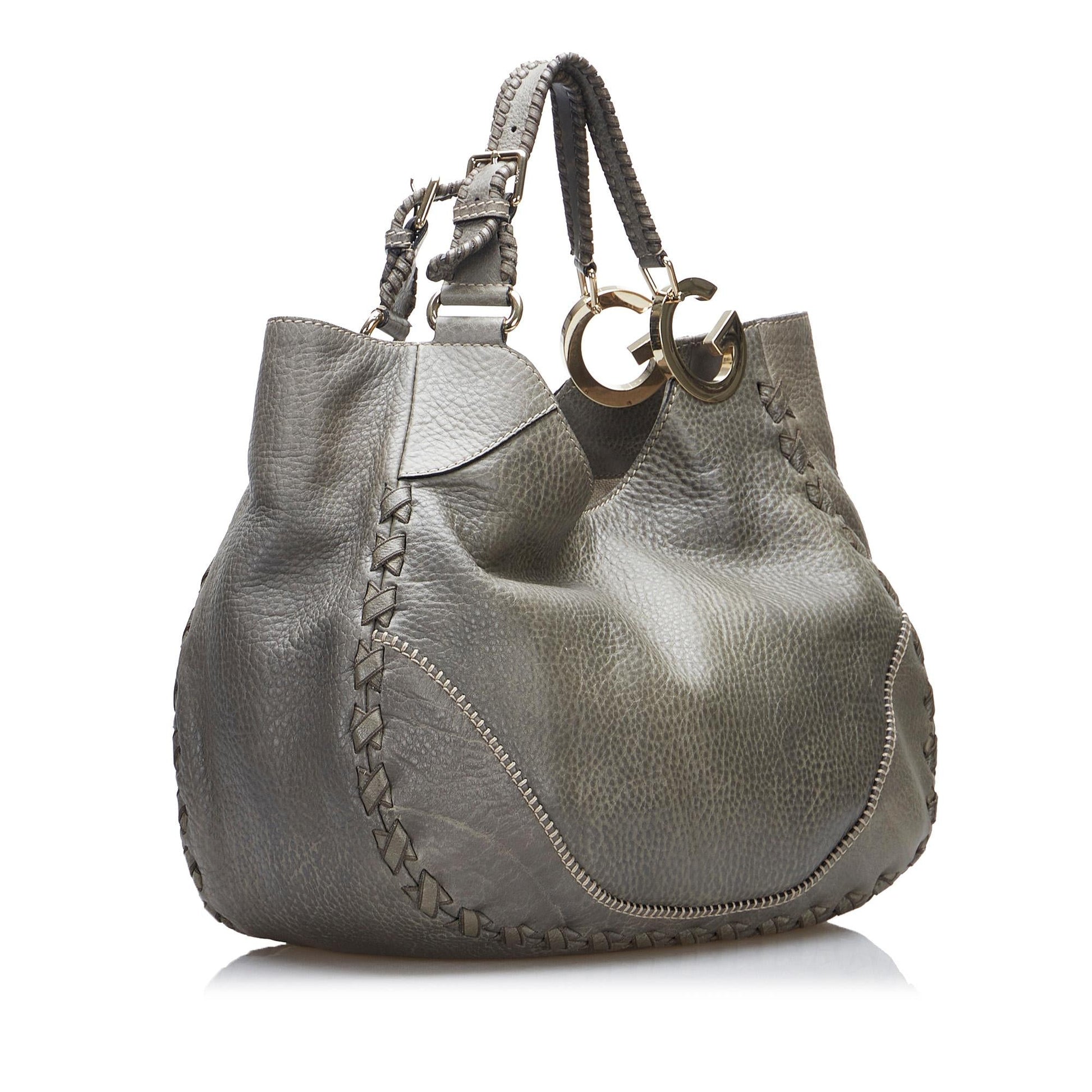 Gucci Charlotte SHG-xx3mfJ Calf Grey Tote Bag
