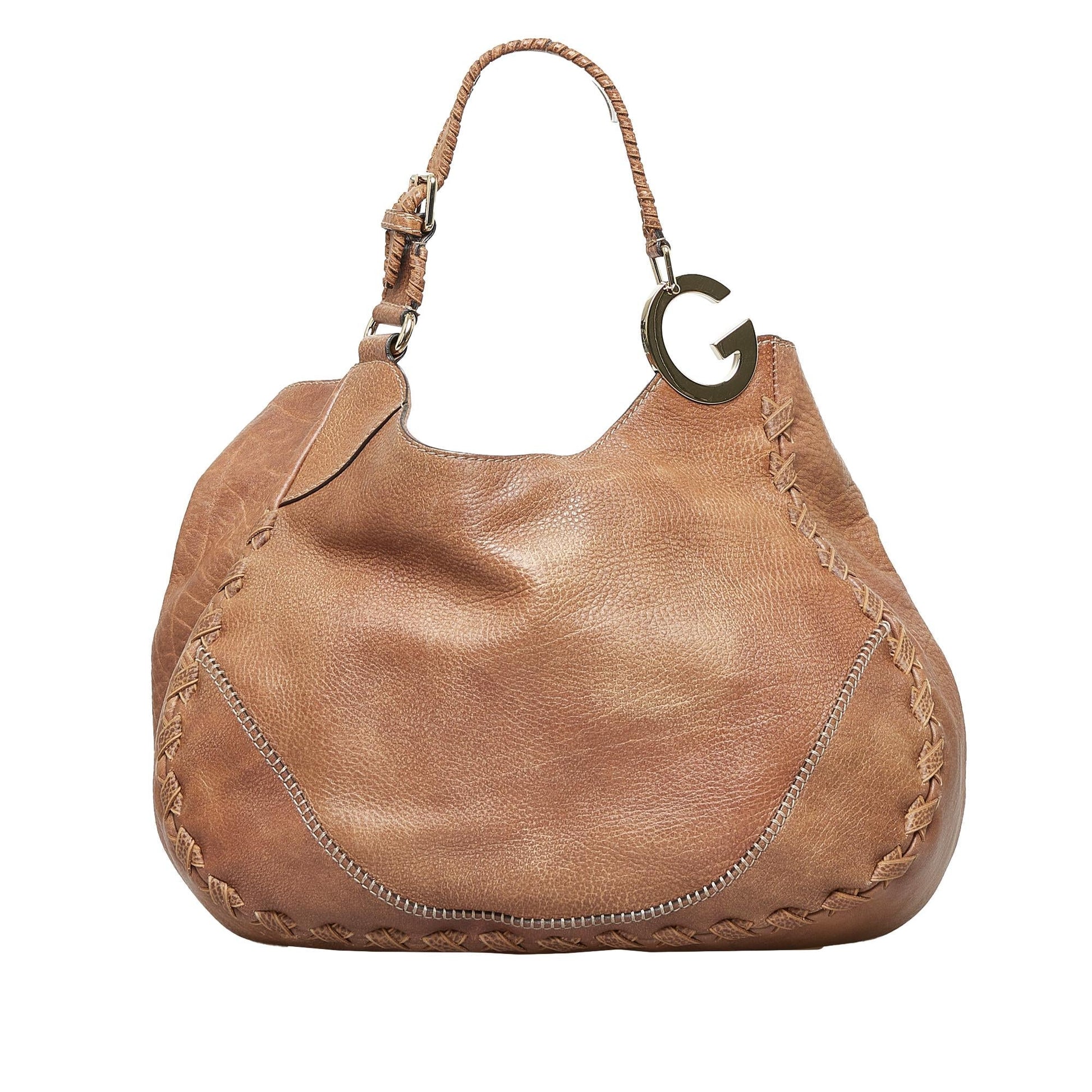 Gucci Charlotte SHG-F2gKPB Calf Brown Tote Bag