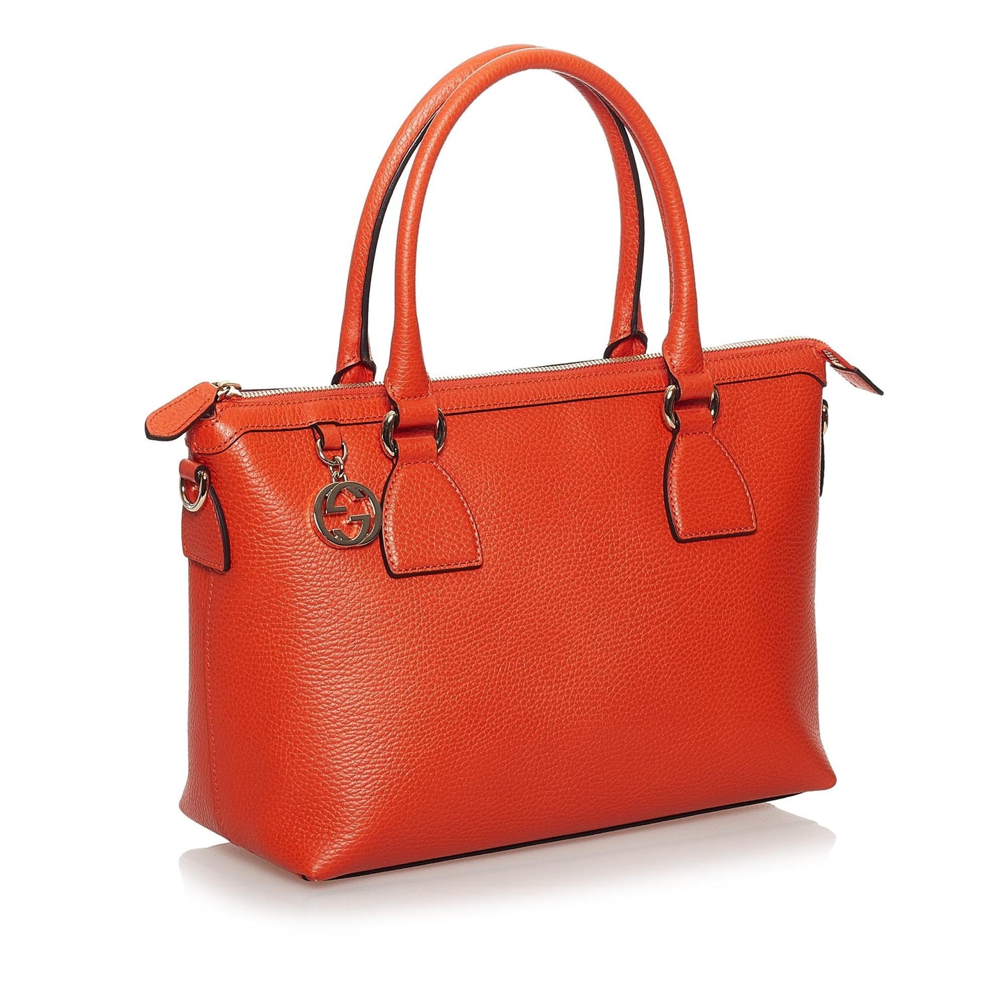 Gucci Charmy SHG Leather Calf Orange Satchel Bag