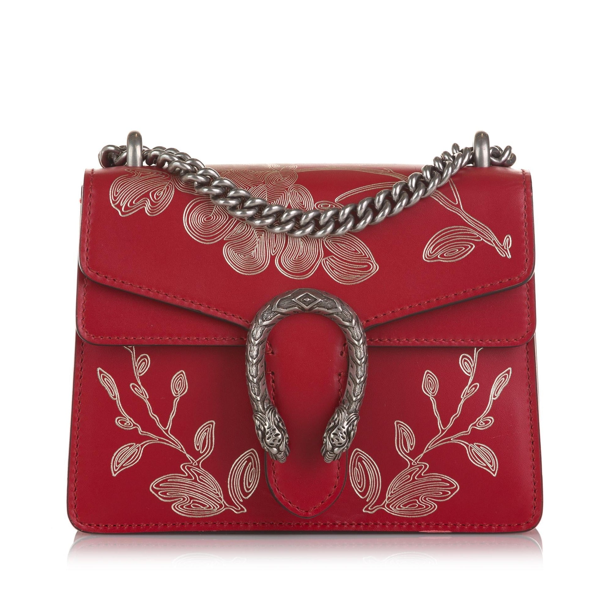 Gucci Chinese New Year Dionysus SHG Calf Red Crossbody Bag