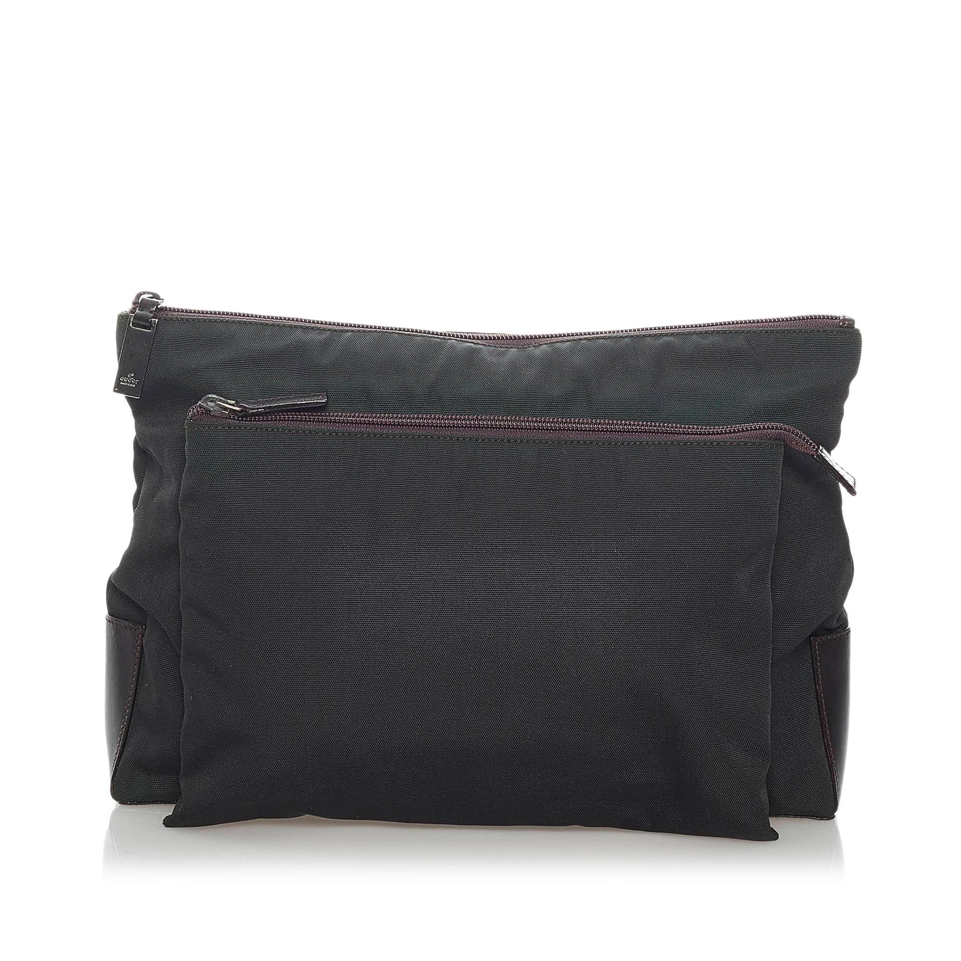 Gucci SHG Satin Black Clutch Bag