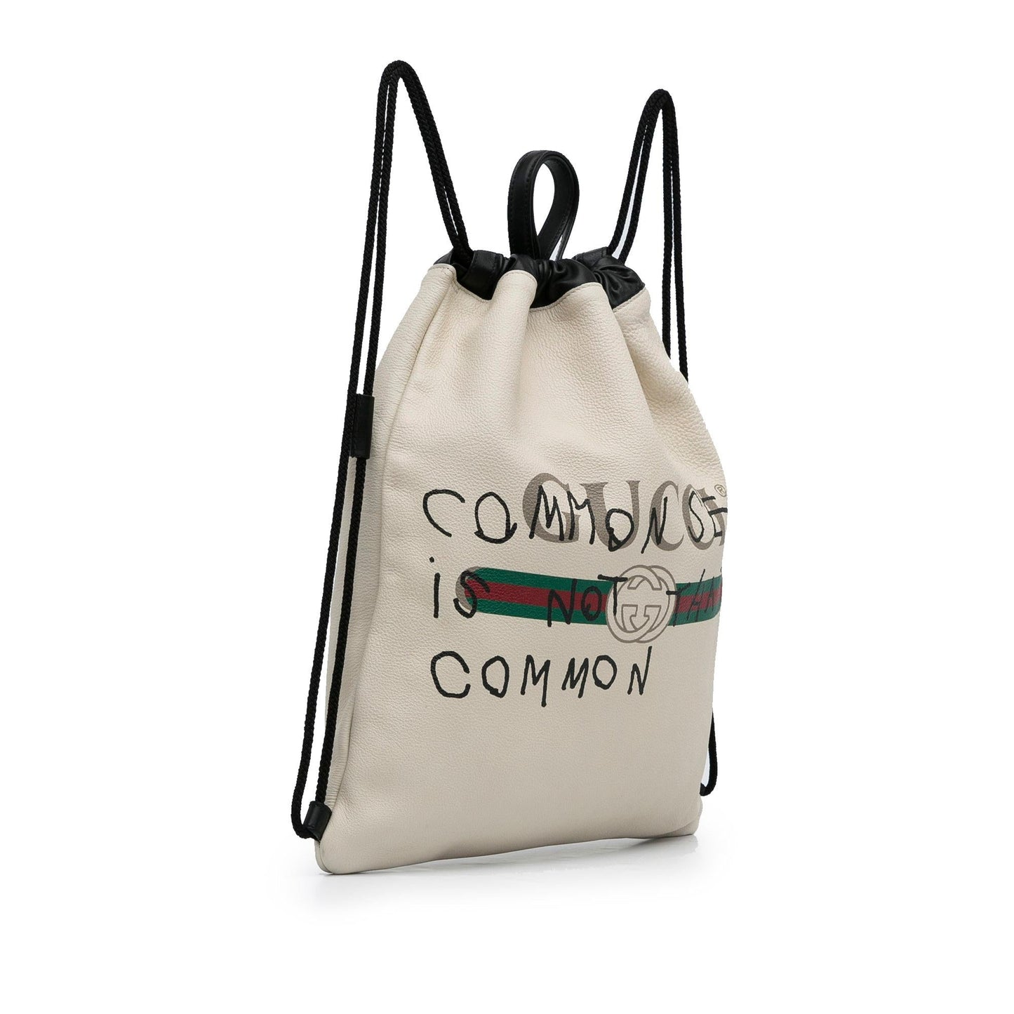 Gucci Coco Capitan Drawstring Backpack SHG-JeYv8R Calf White Logo Jewelry