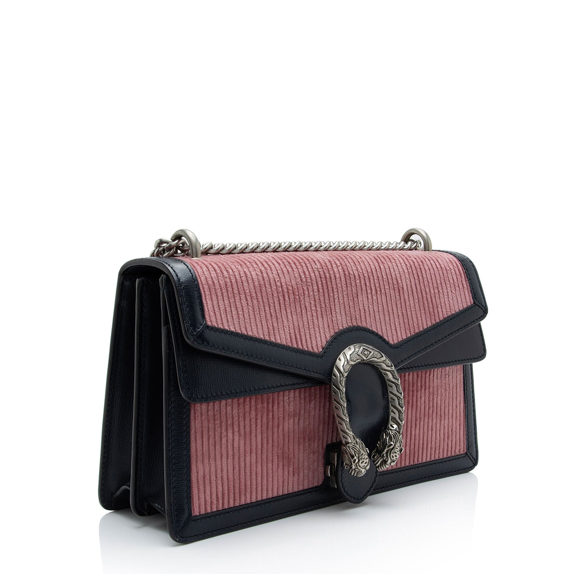 Gucci Corduroy Dionysus SHF-NJk85f Leather Blue Pink Small Shoulder Bag
