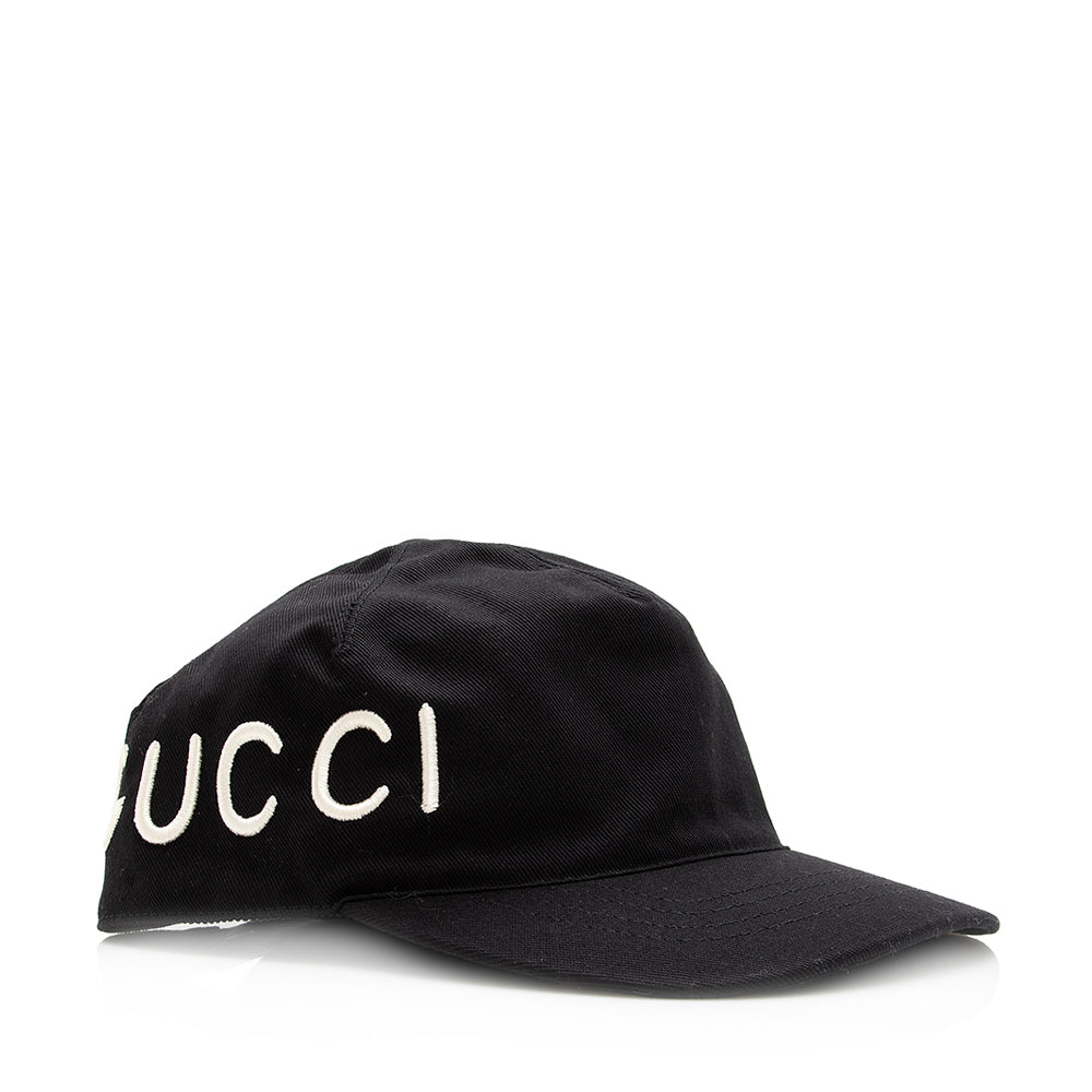 Gucci Cotton Loved Baseball Hat - Black Handbag S Shf