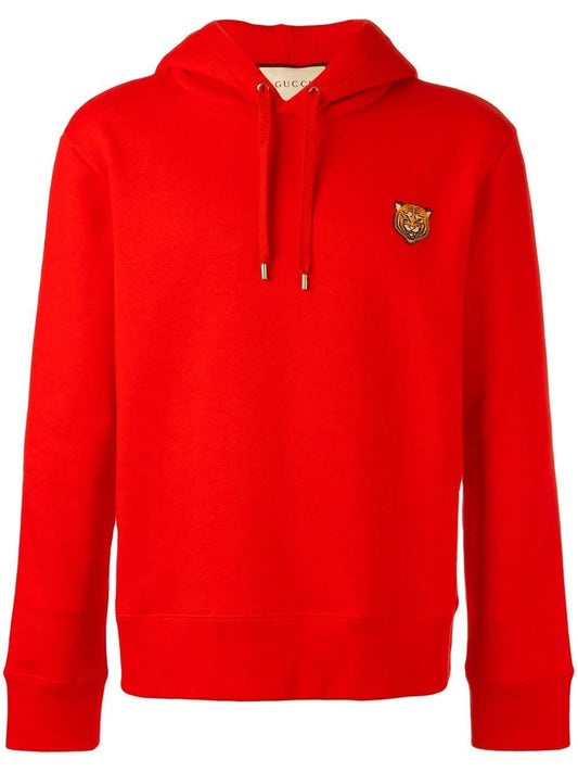 Gucci TIGER APPLIQUE HOODED Cotton Logo Apparel