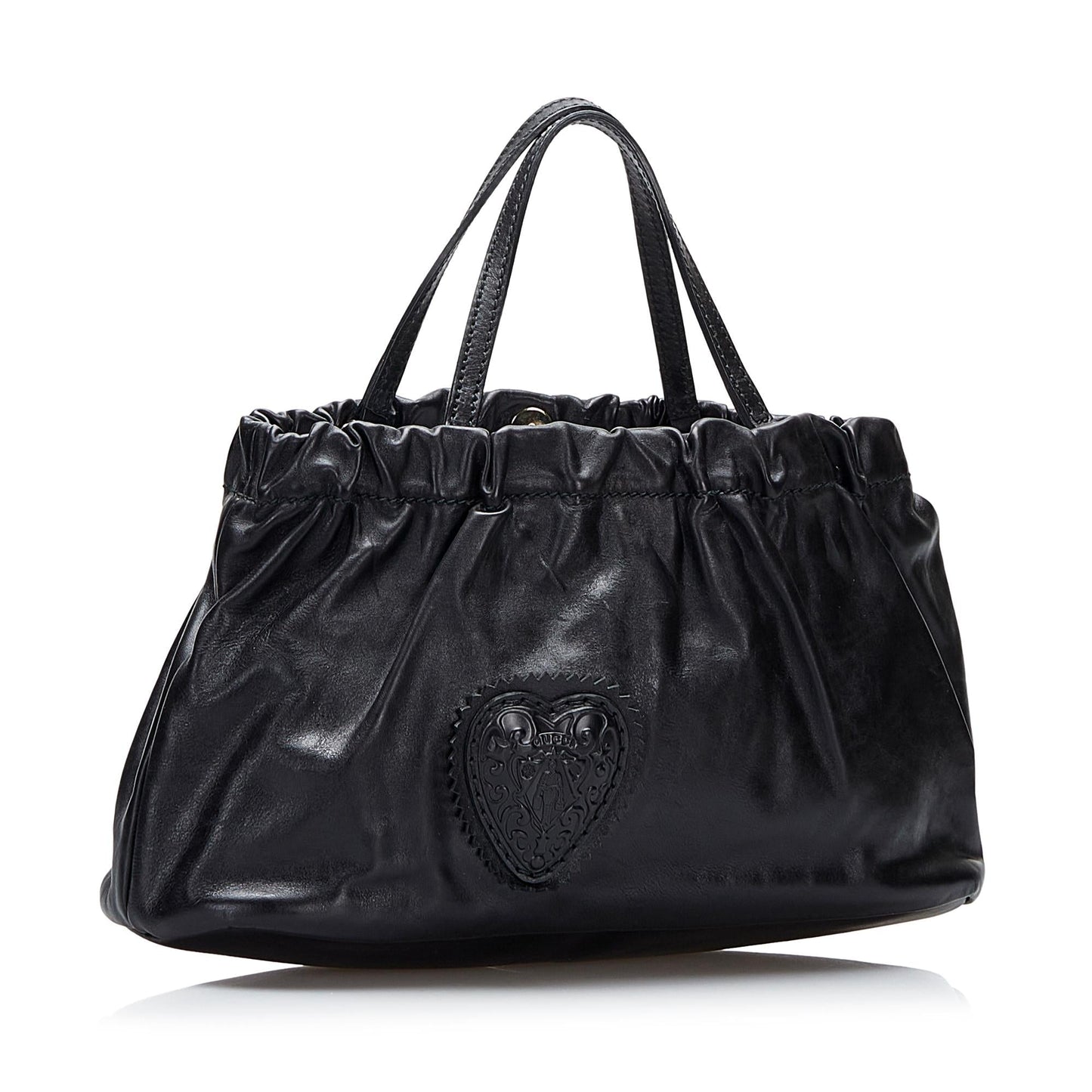 Gucci Crest SHG-DBg8kN Calf Black Satchel Bag