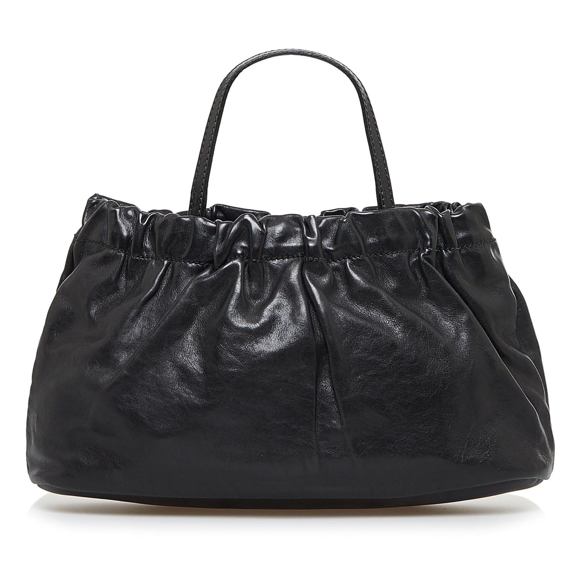 Gucci Crest SHG-LJzOyT Calf Black Satchel Bag