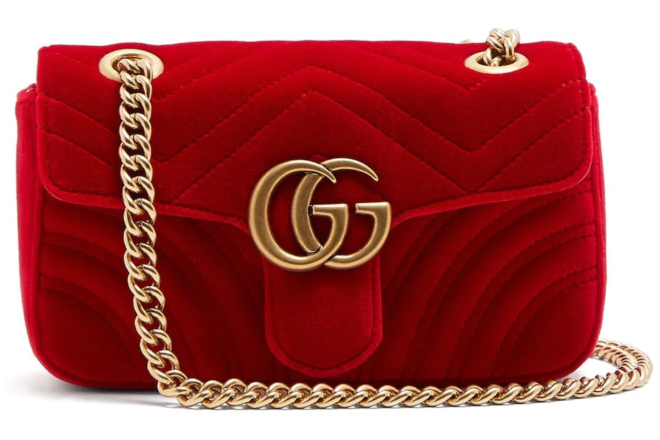 Gucci GG MARMONT VELVET Matelasse Small Shoulder Bag 3