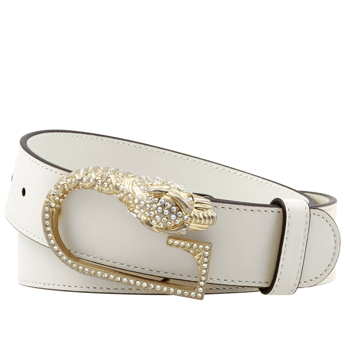 Gucci Crystal Detail Buckle Logo Belt
