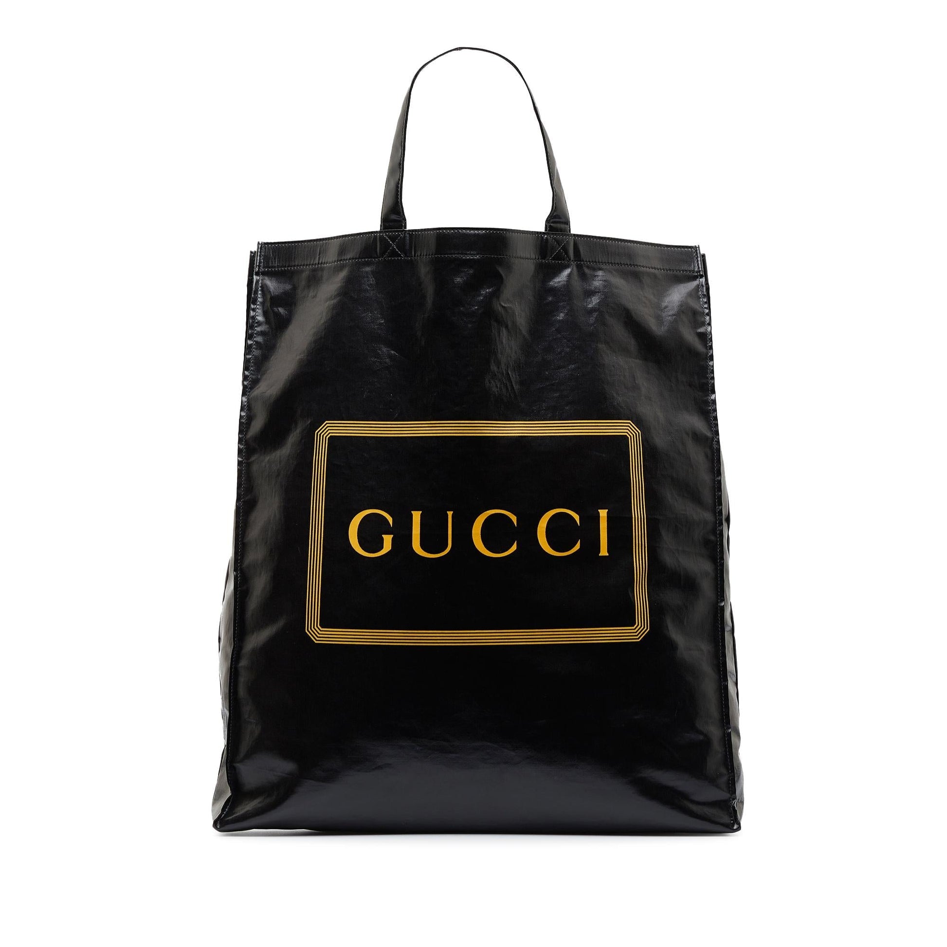 Gucci Crystal Montecarlo SHG-ZkAZjR Canvas Black Logo Tote Bag