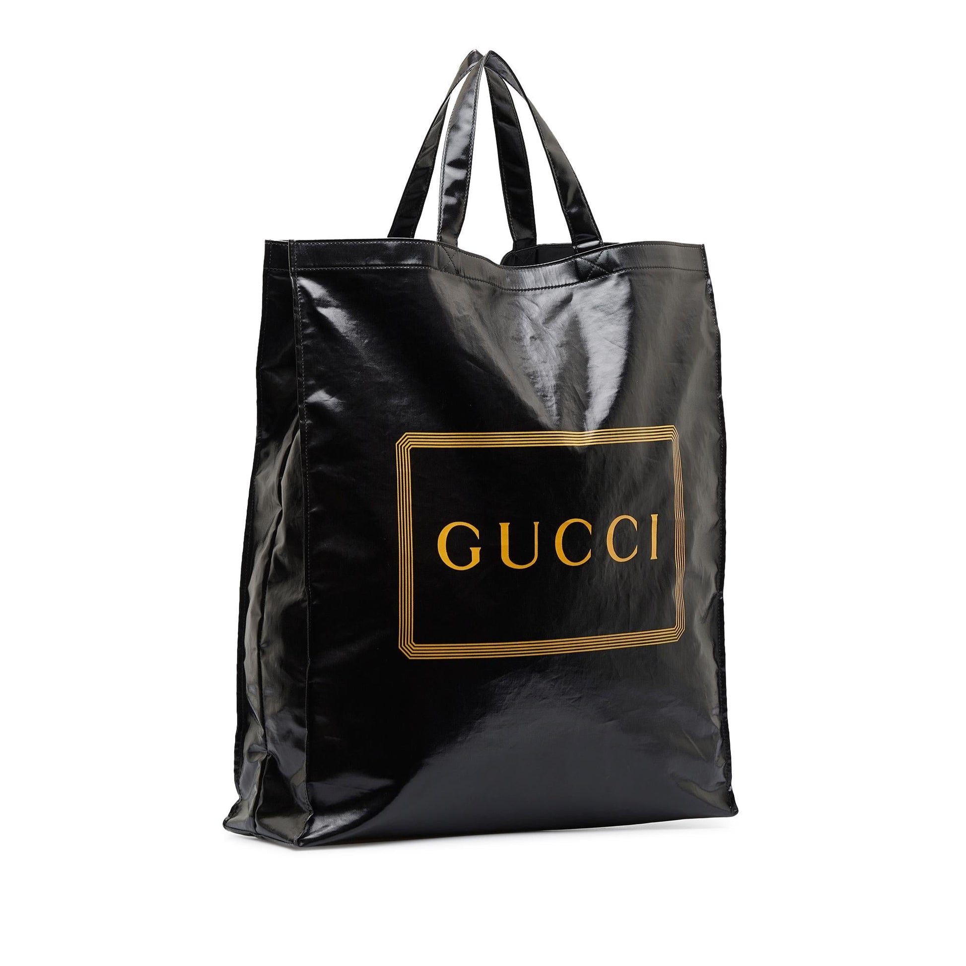 Gucci Crystal Montecarlo SHG-ZkAZjR Canvas Black Logo Tote Bag