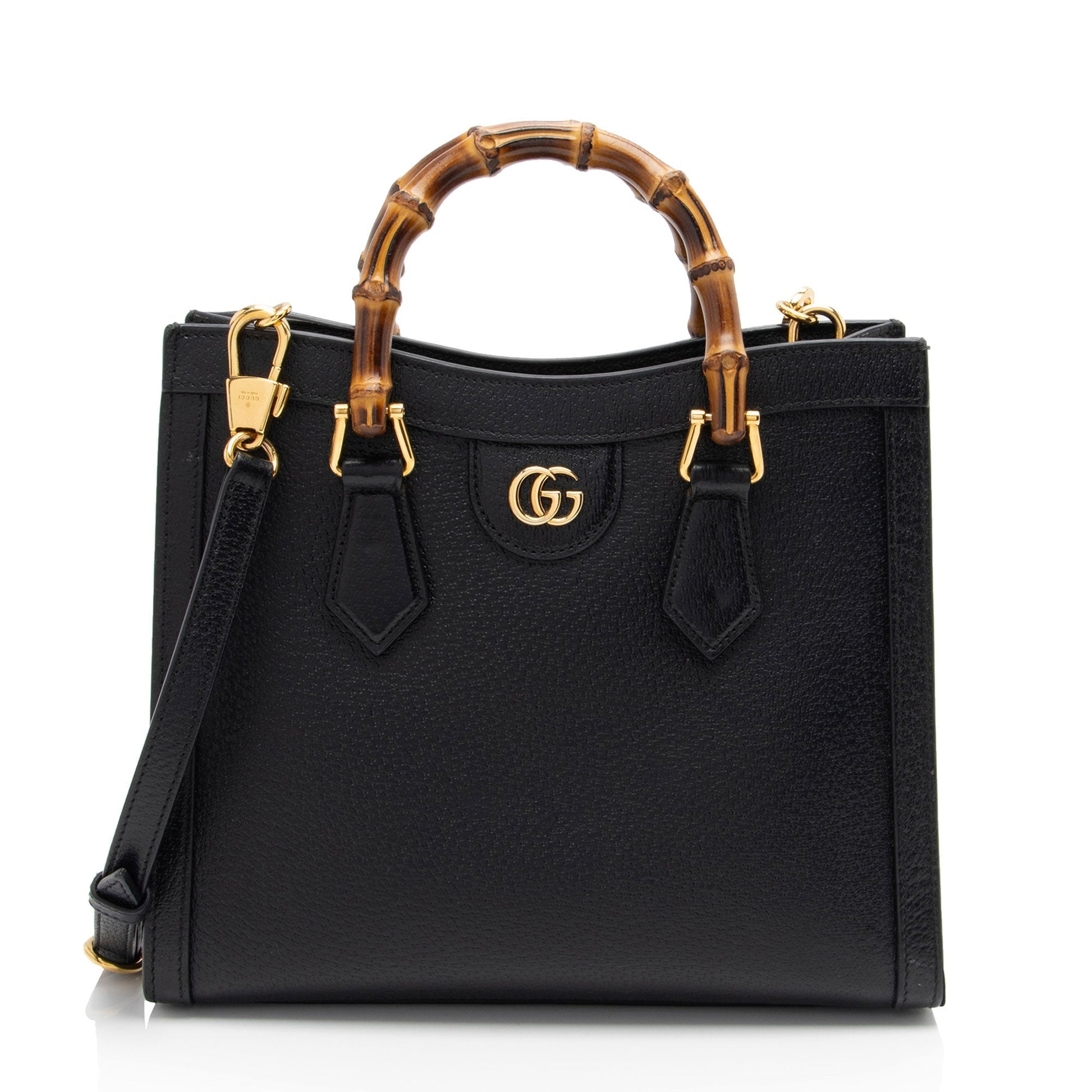 Gucci Cuir Diana Leather Black Small Tote Bag