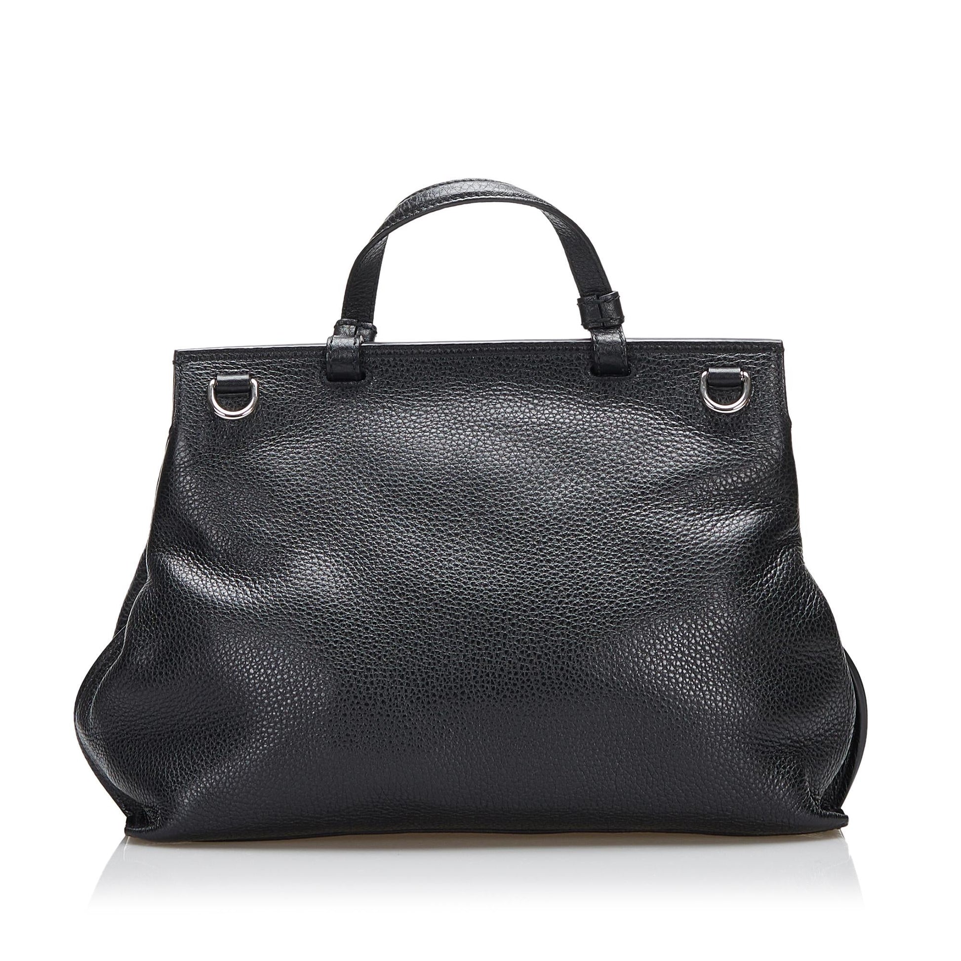 Gucci Daily SHG-BvhVtJ Calf Black Satchel Bag