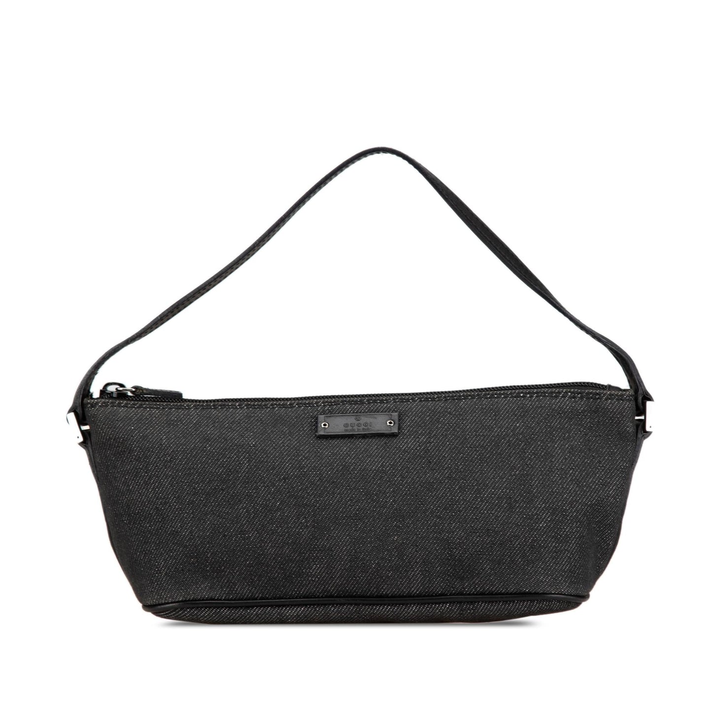 Gucci Boat SHG-WHYtiK Denim Calf Black Shoulder Bag