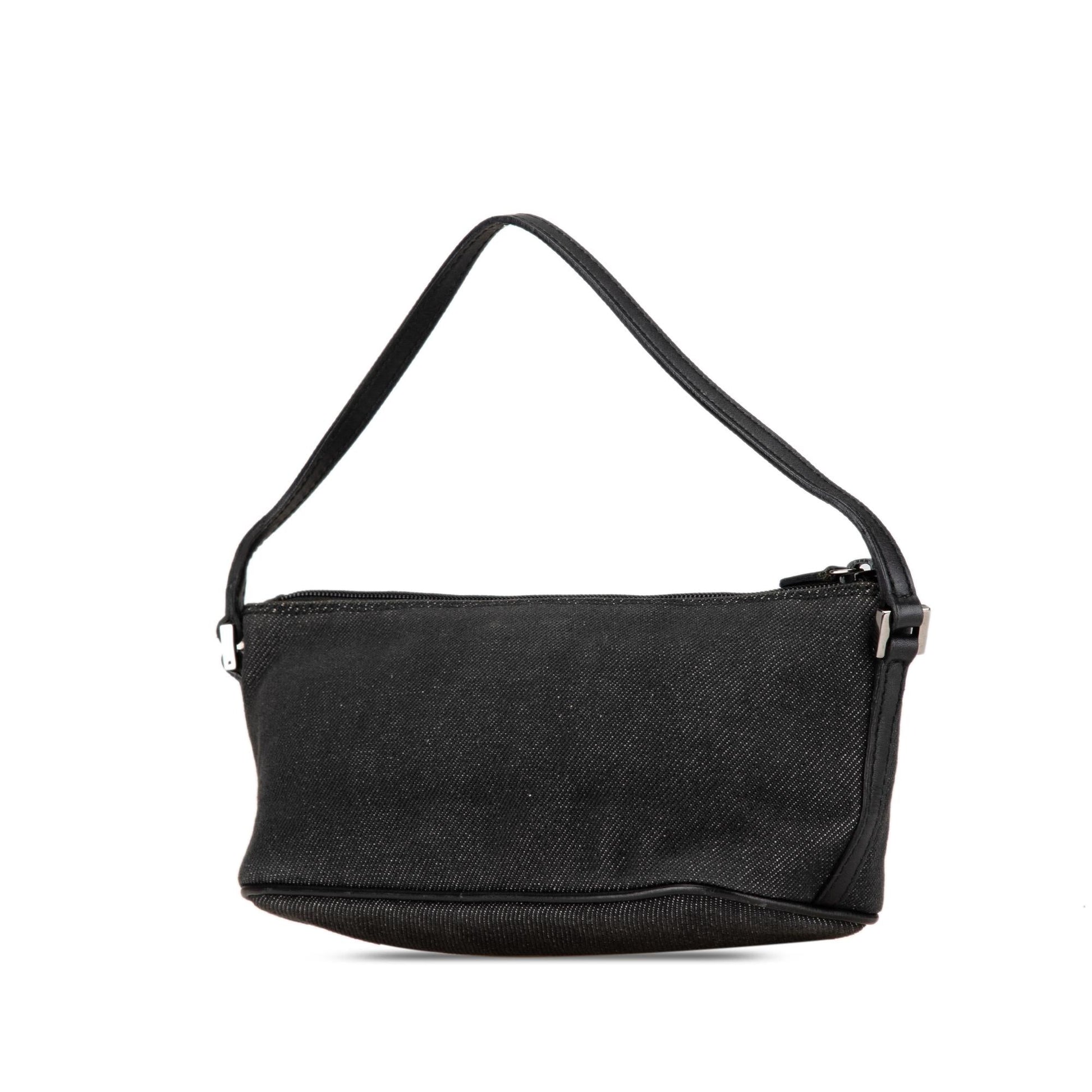 Gucci Boat SHG-WHYtiK Denim Calf Black Shoulder Bag