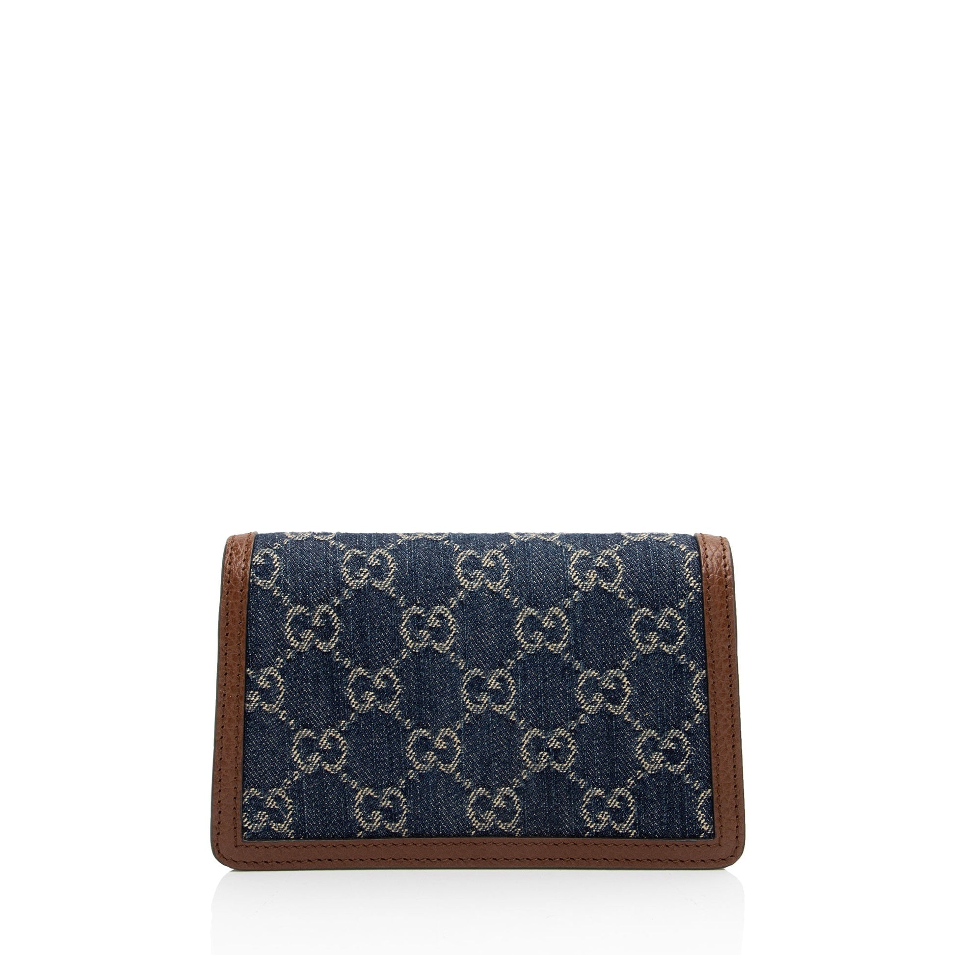 Gucci Dionysus Super SHF-9gWZMu Leather Denim Brown Blue Crossbody Bag