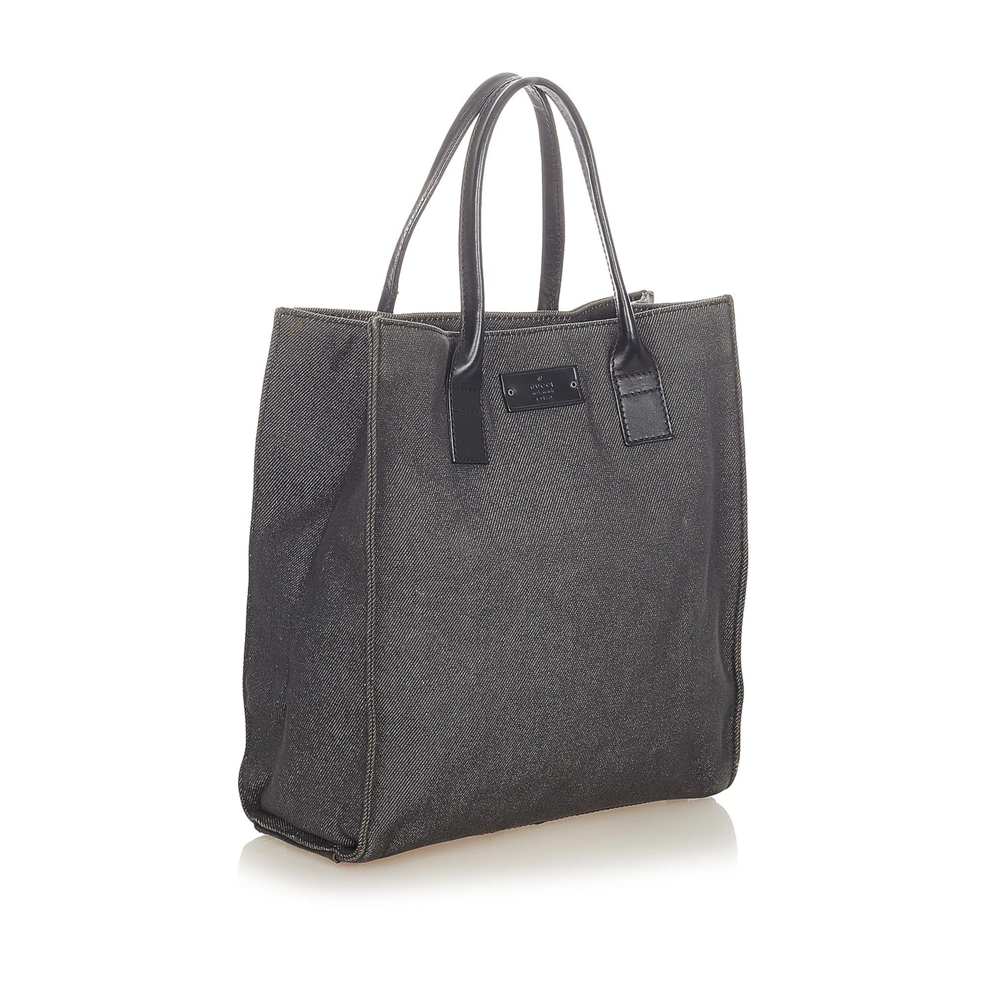 Gucci SHG Denim Black Tote Bag
