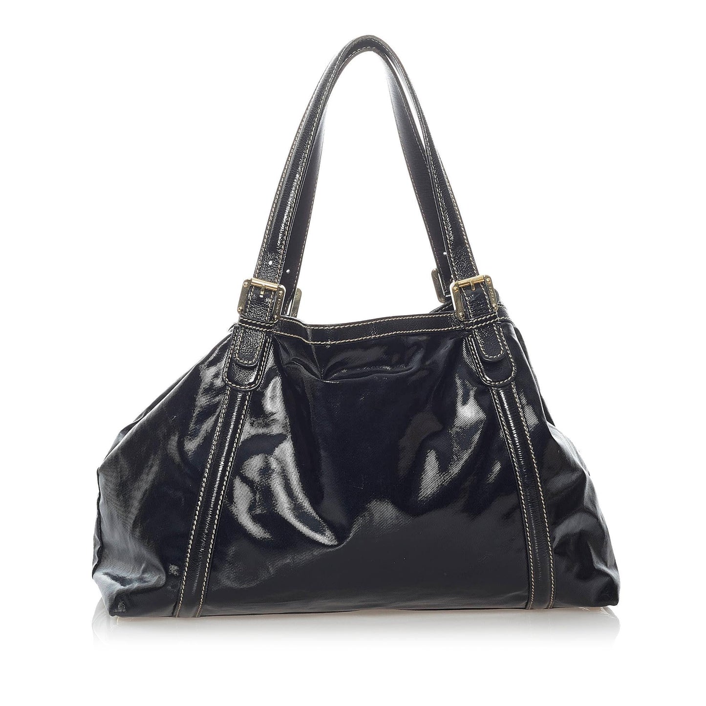 Gucci Dialux Britt SHG Leather Patent Black Tote Bag Bag Shg