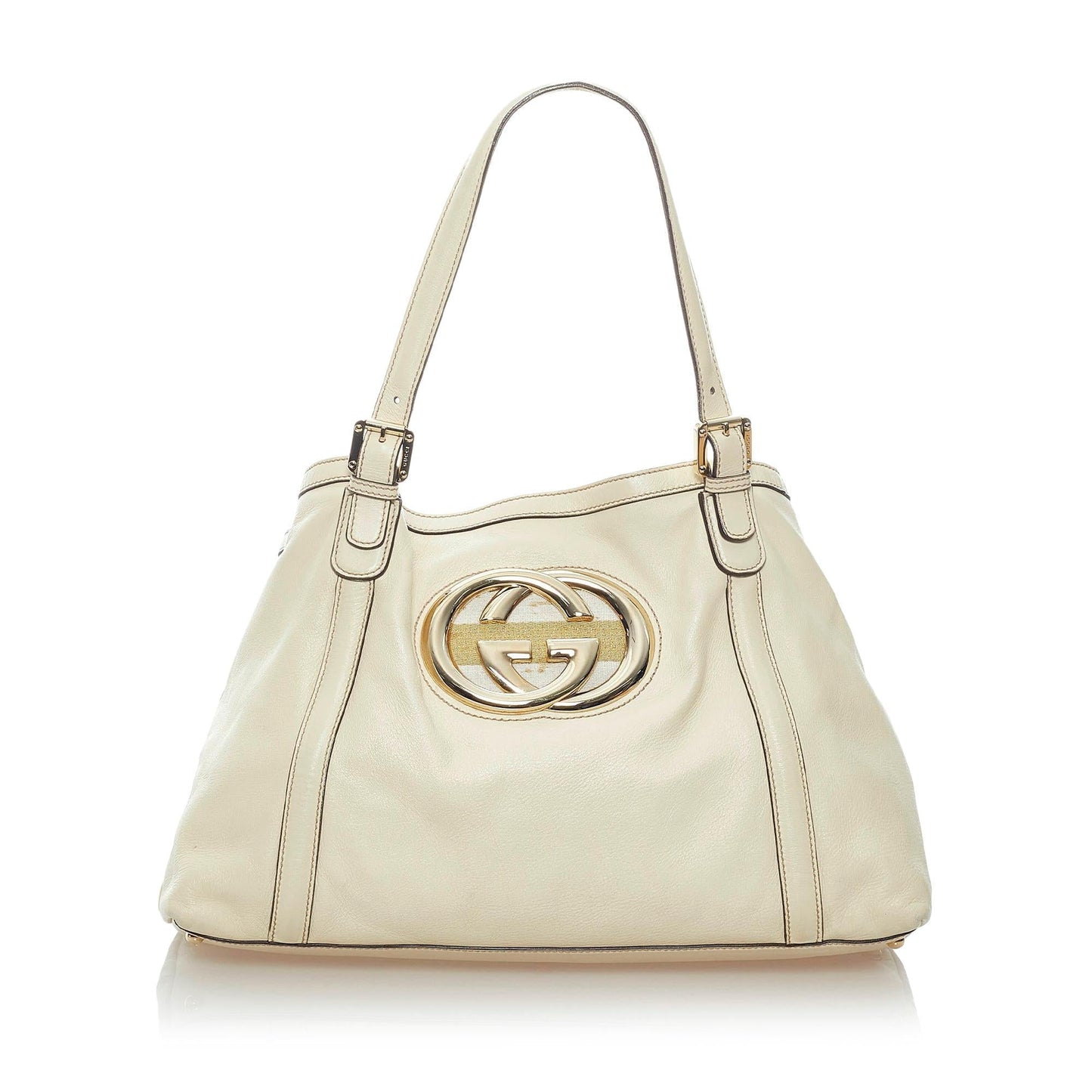 Gucci Dialux Britt SHG Calf White Tote Bag