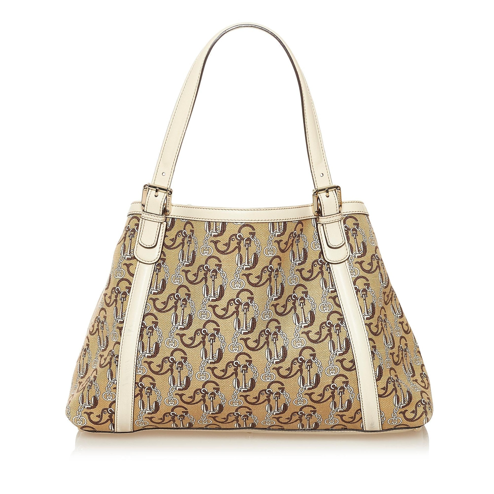 Gucci Dialux Britt SHG Canvas Brown Tote Bag