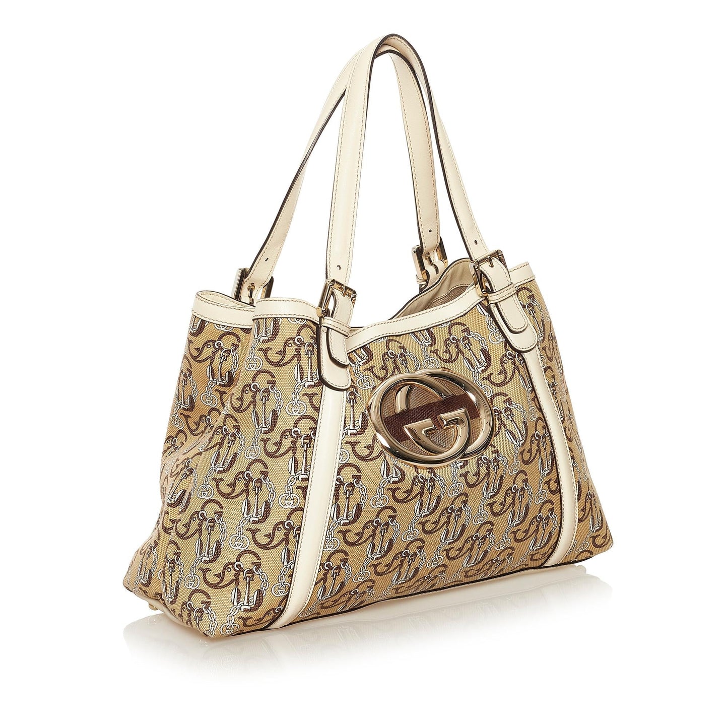 Gucci Dialux Britt SHG Canvas Brown Tote Bag