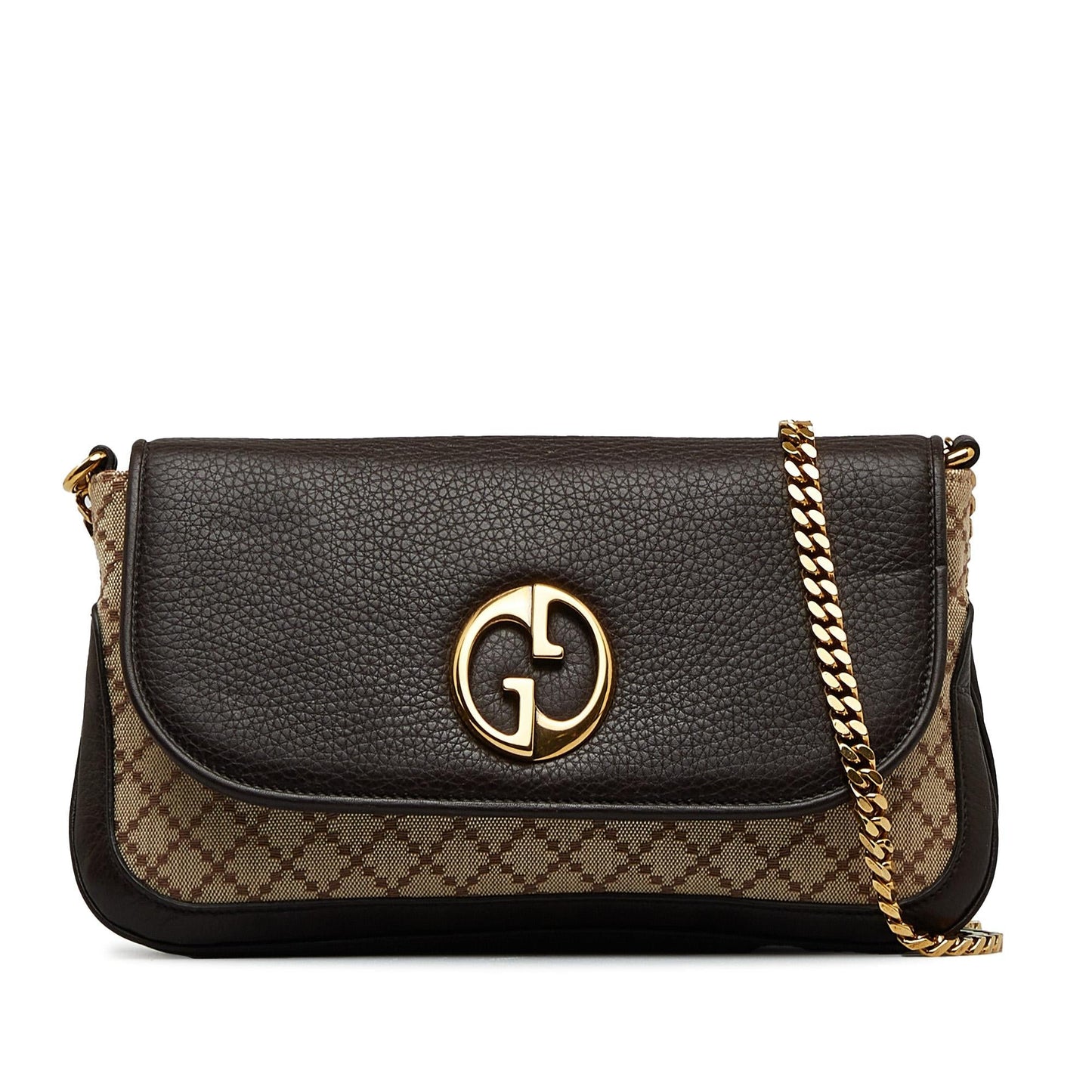 Gucci Diamante SHG-jQVxmd Canvas Brown Chain Shoulder Bag
