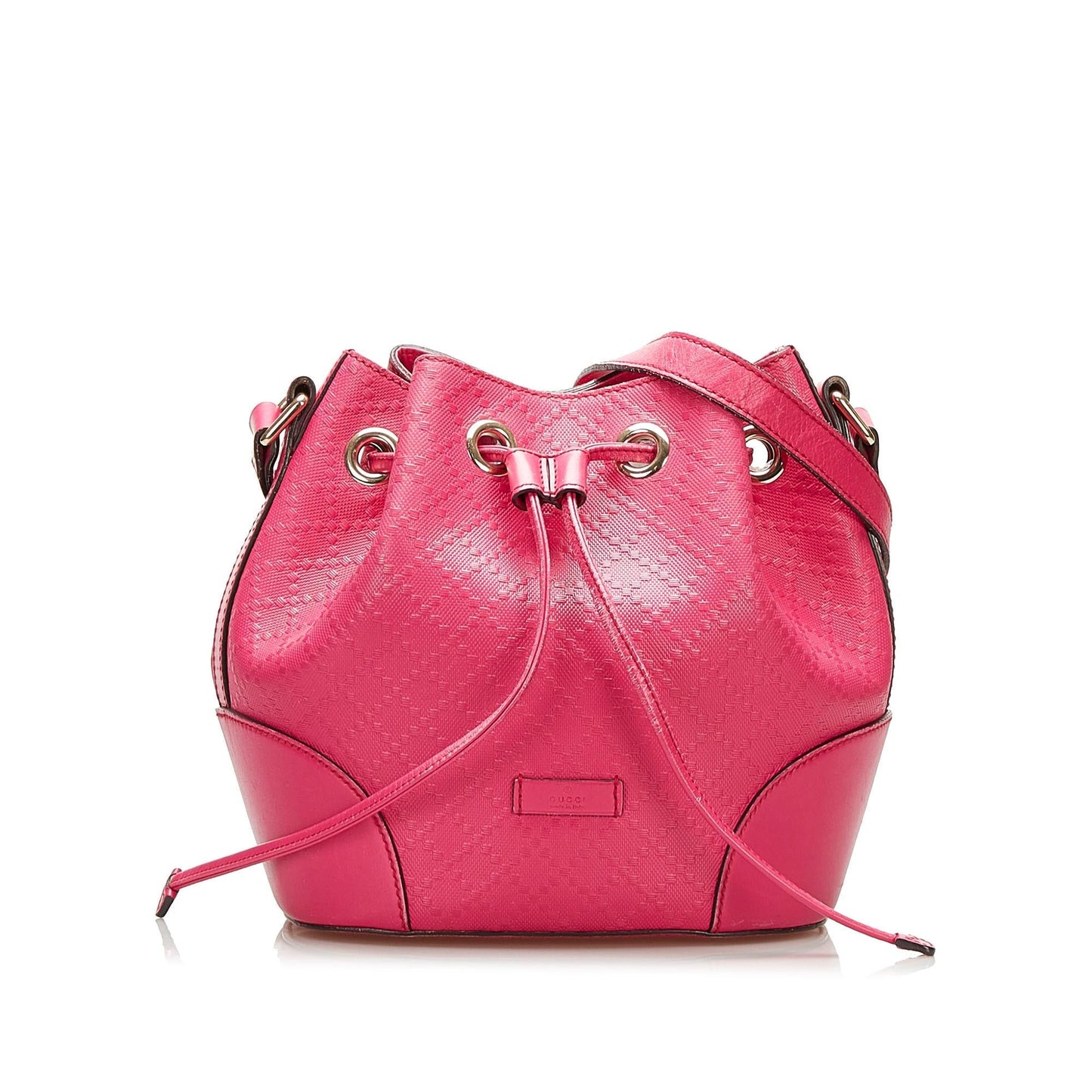 Gucci Diamante Bright SHG Calf Pink Bucket Shoulder Bag