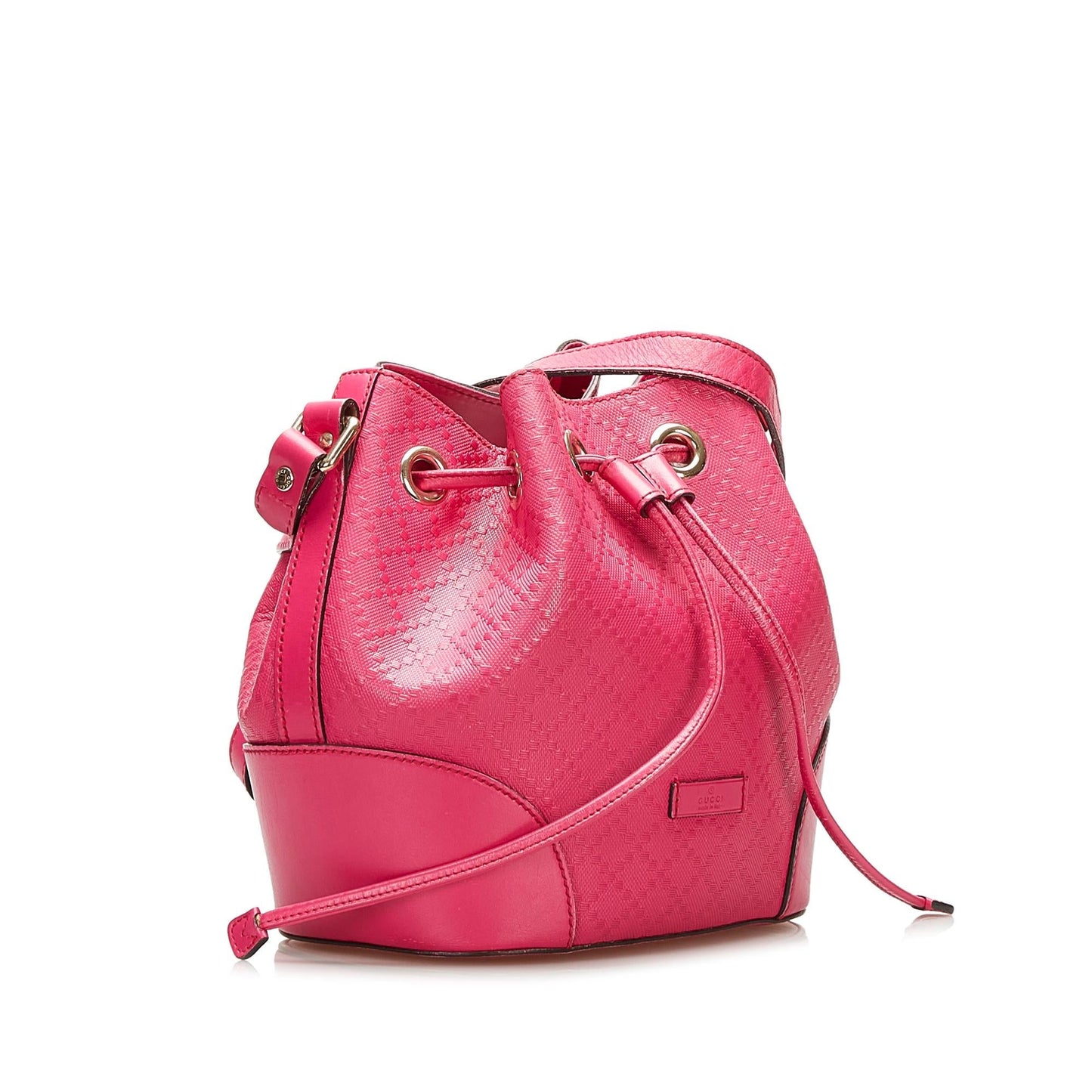 Gucci Diamante Bright SHG Calf Pink Bucket Shoulder Bag