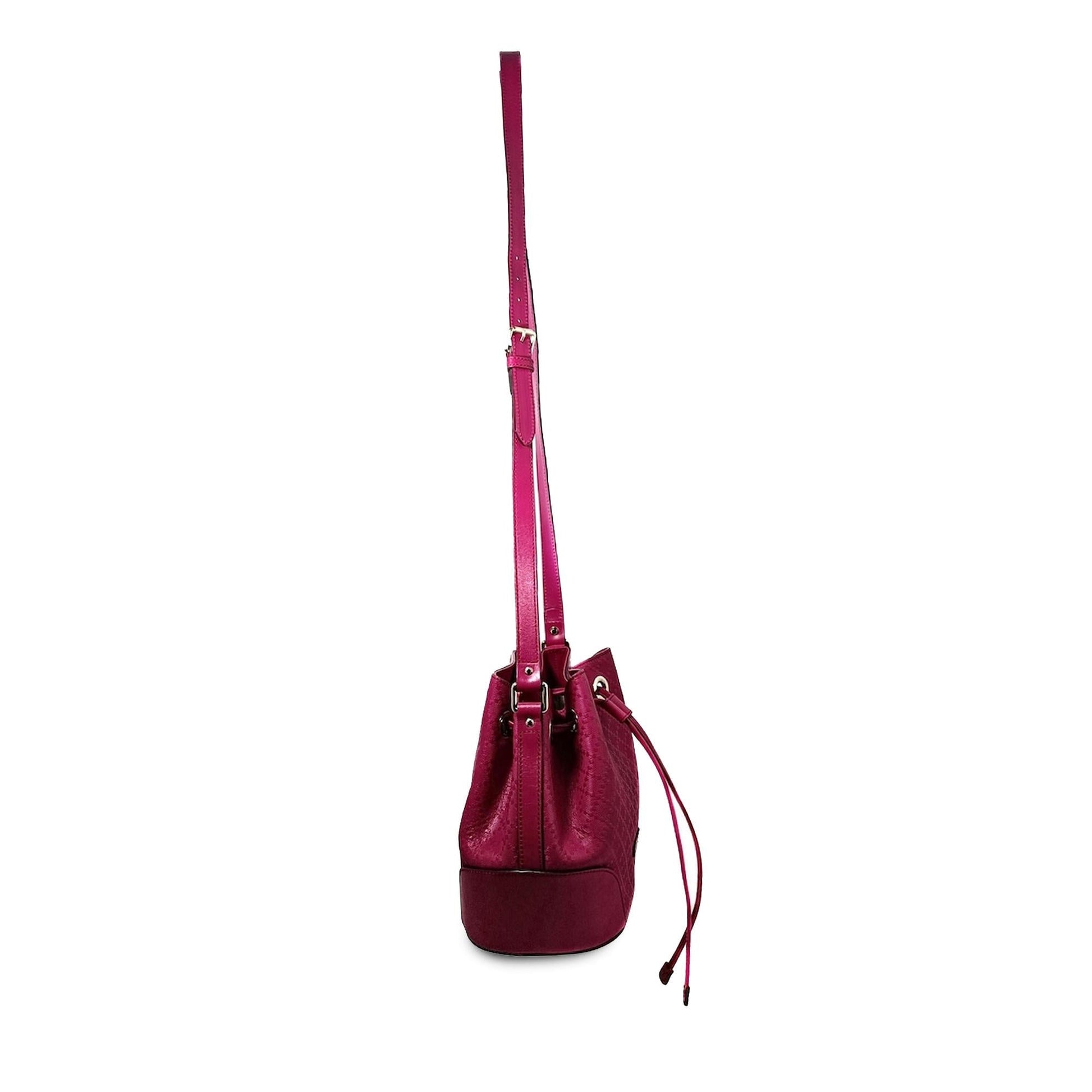 Gucci Diamante Bright SHG-8SZXIt Calf Pink Bucket Shoulder Bag