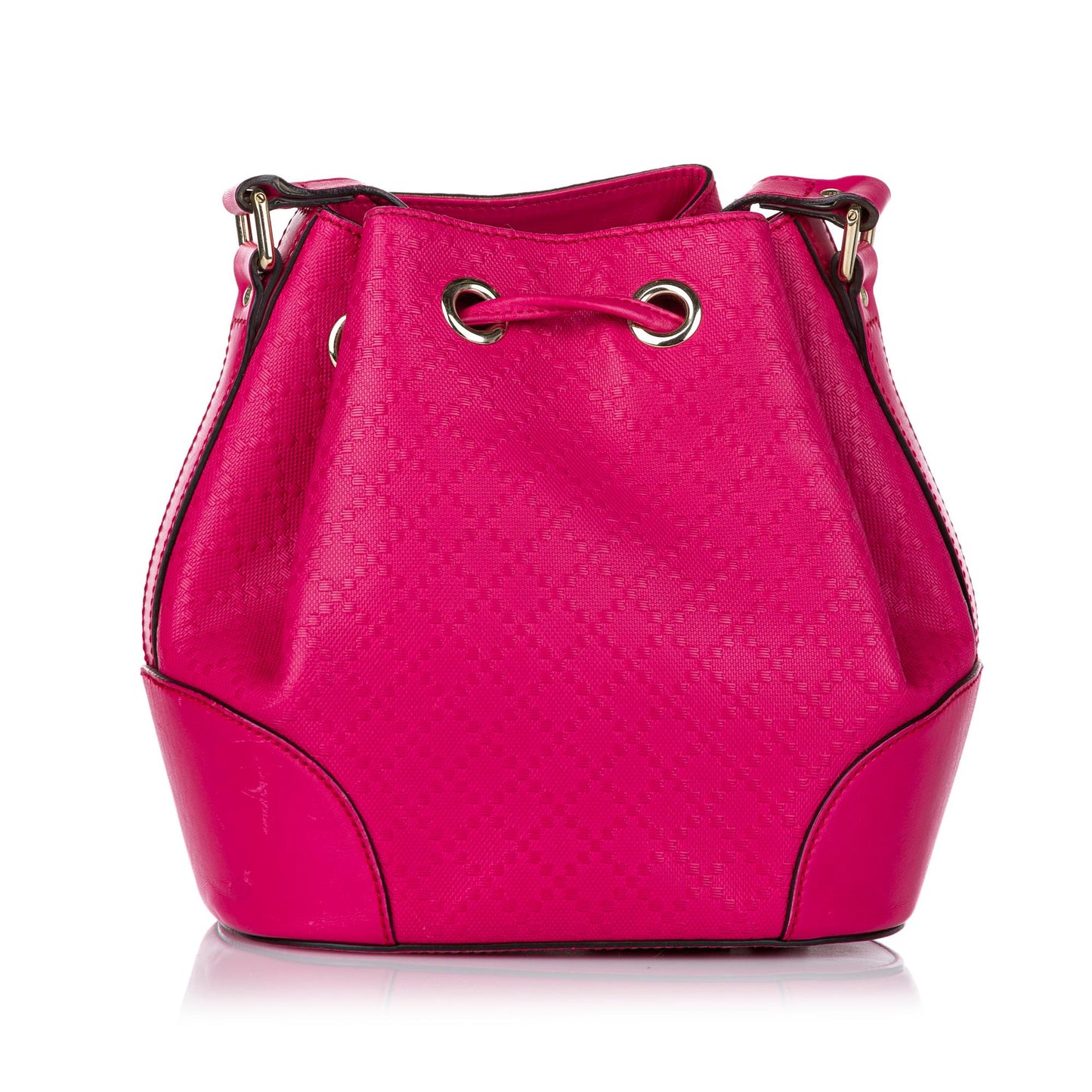 Gucci Diamante Bright SHG Leather Calf Pink Bucket Shoulder Bag Bag Shg