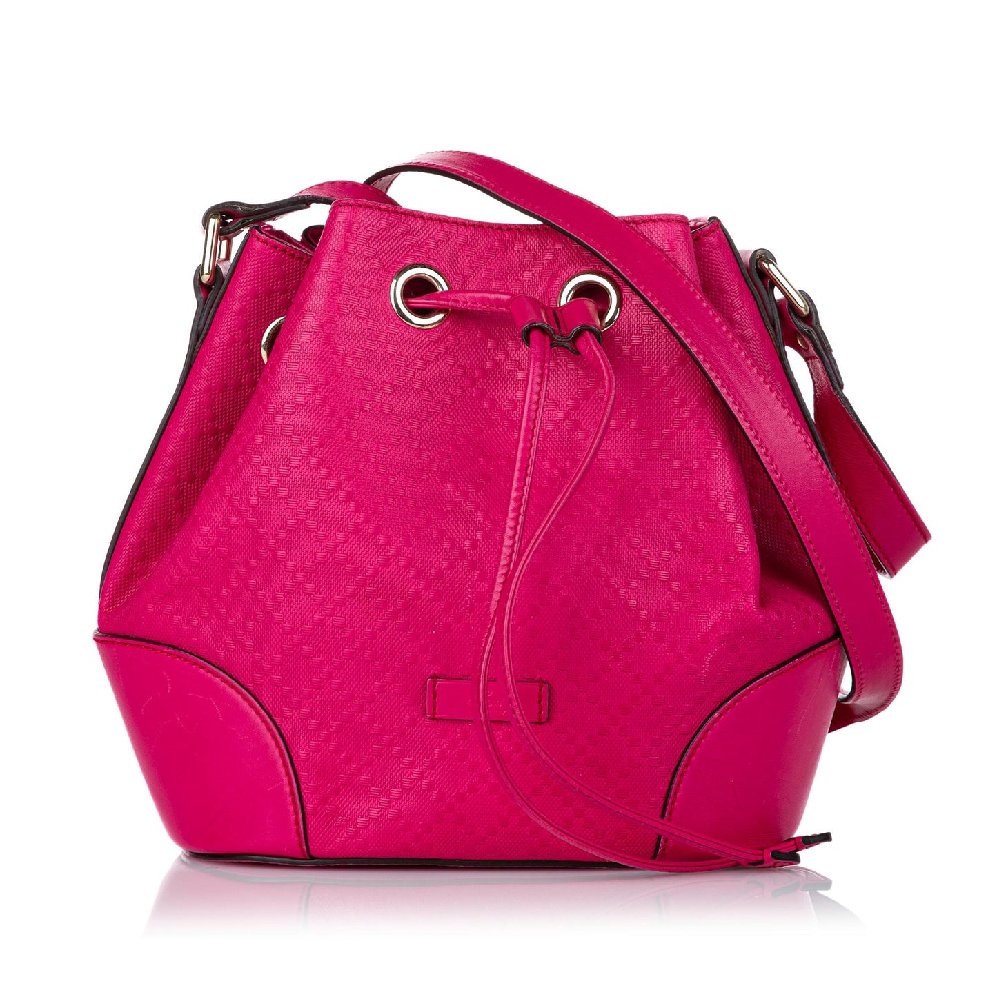 Gucci Diamante Bright SHG Leather Calf Pink Bucket Shoulder Bag Bag Shg