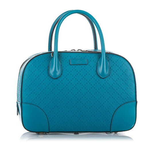 Gucci Diamante Bright SHG Leather Calf Blue Satchel Bag Satchel Shg