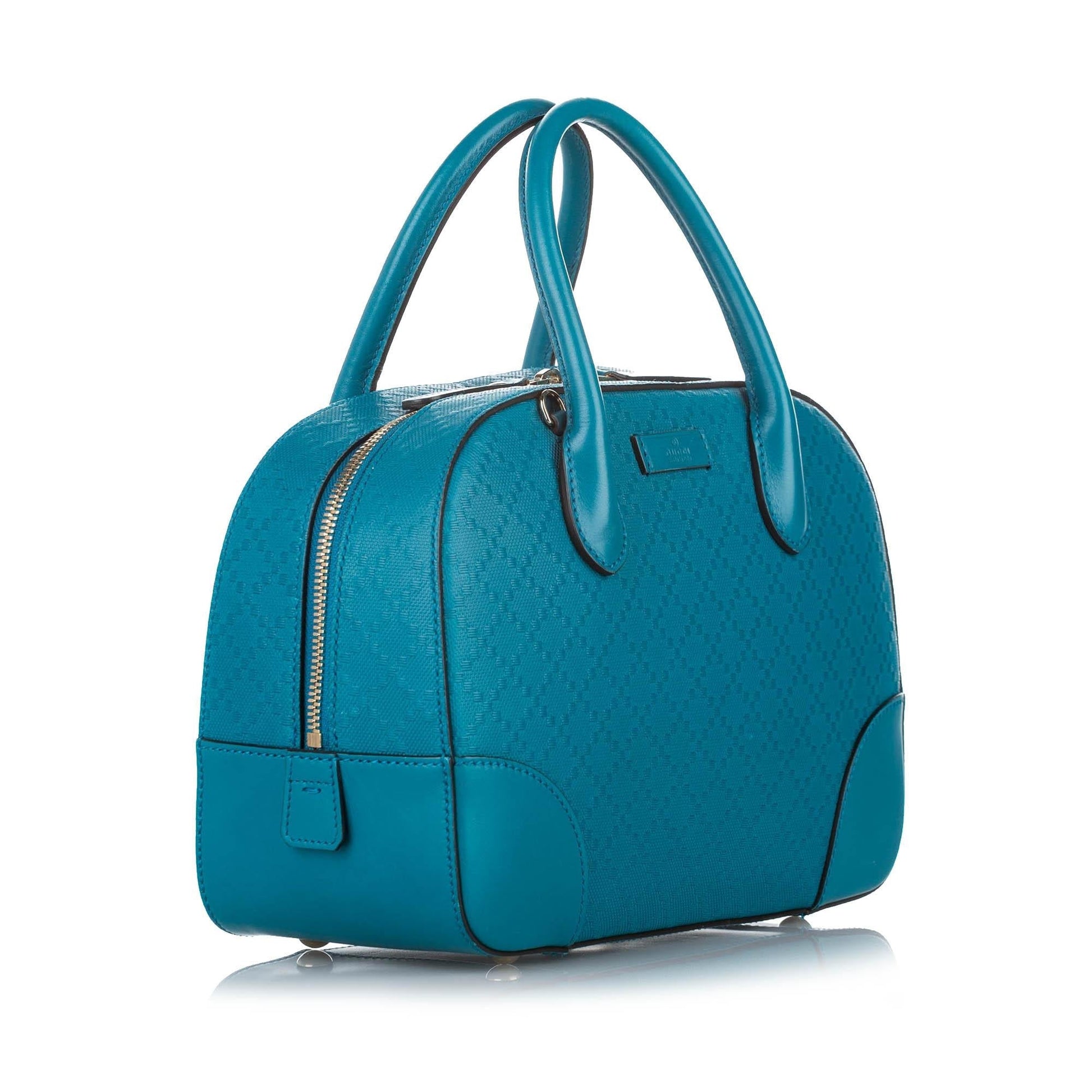 Gucci Diamante Bright SHG Leather Calf Blue Satchel Bag Satchel Shg