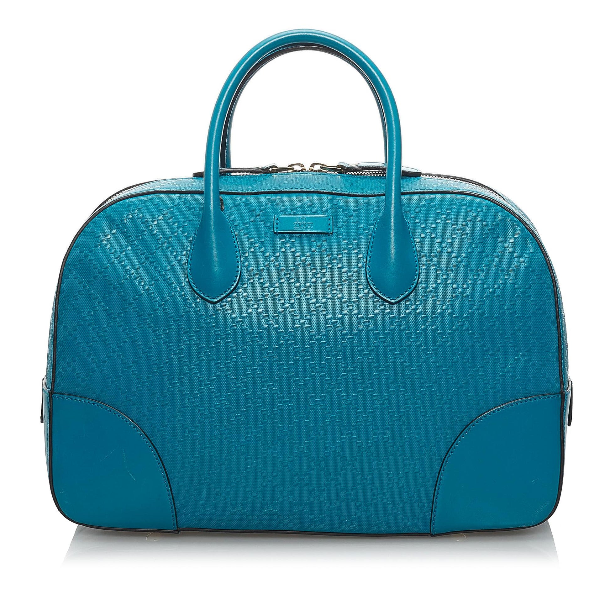 Gucci Diamante Bright SHG Leather Calf Blue Satchel Bag