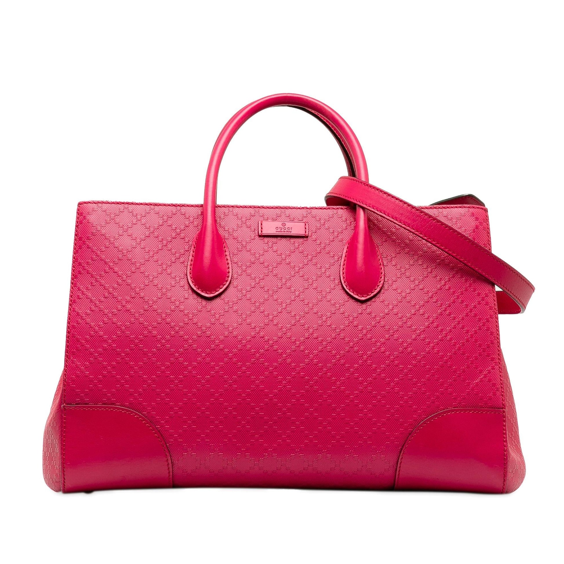 Gucci Diamante Bright SHG-pDINjv Leather Calf Pink Satchel Bag