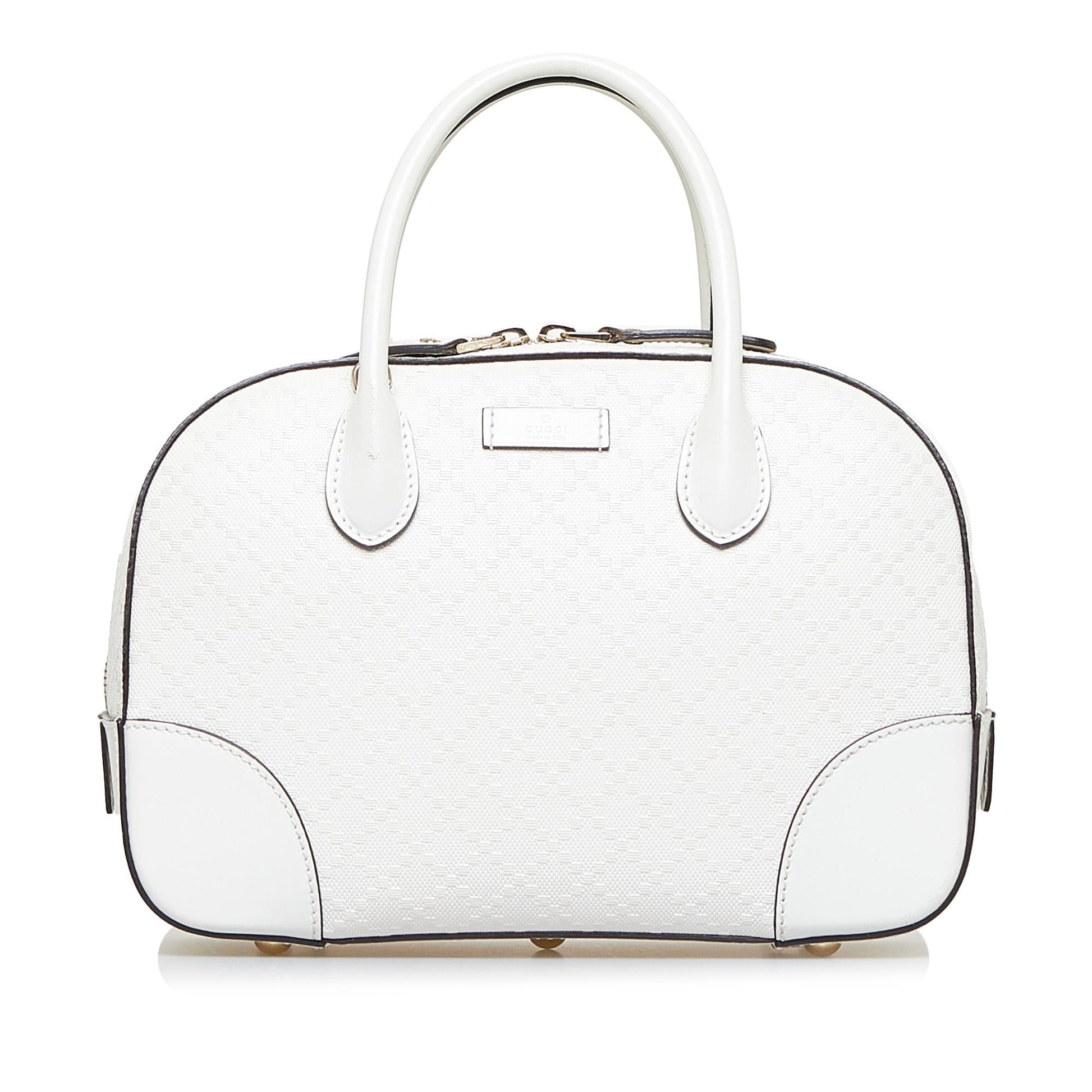 Gucci Diamante Bright SHG-z4tjHc Calf White Satchel Bag