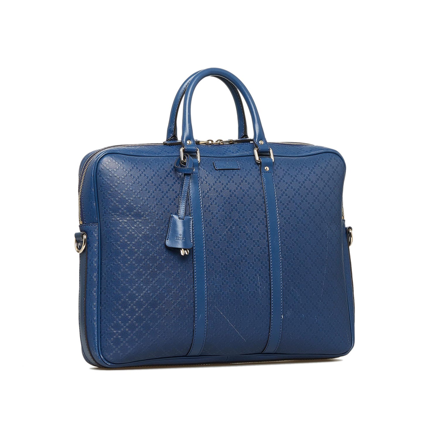 Gucci Diamante Business SHG-KZwkHX Calf Blue Tote Bag
