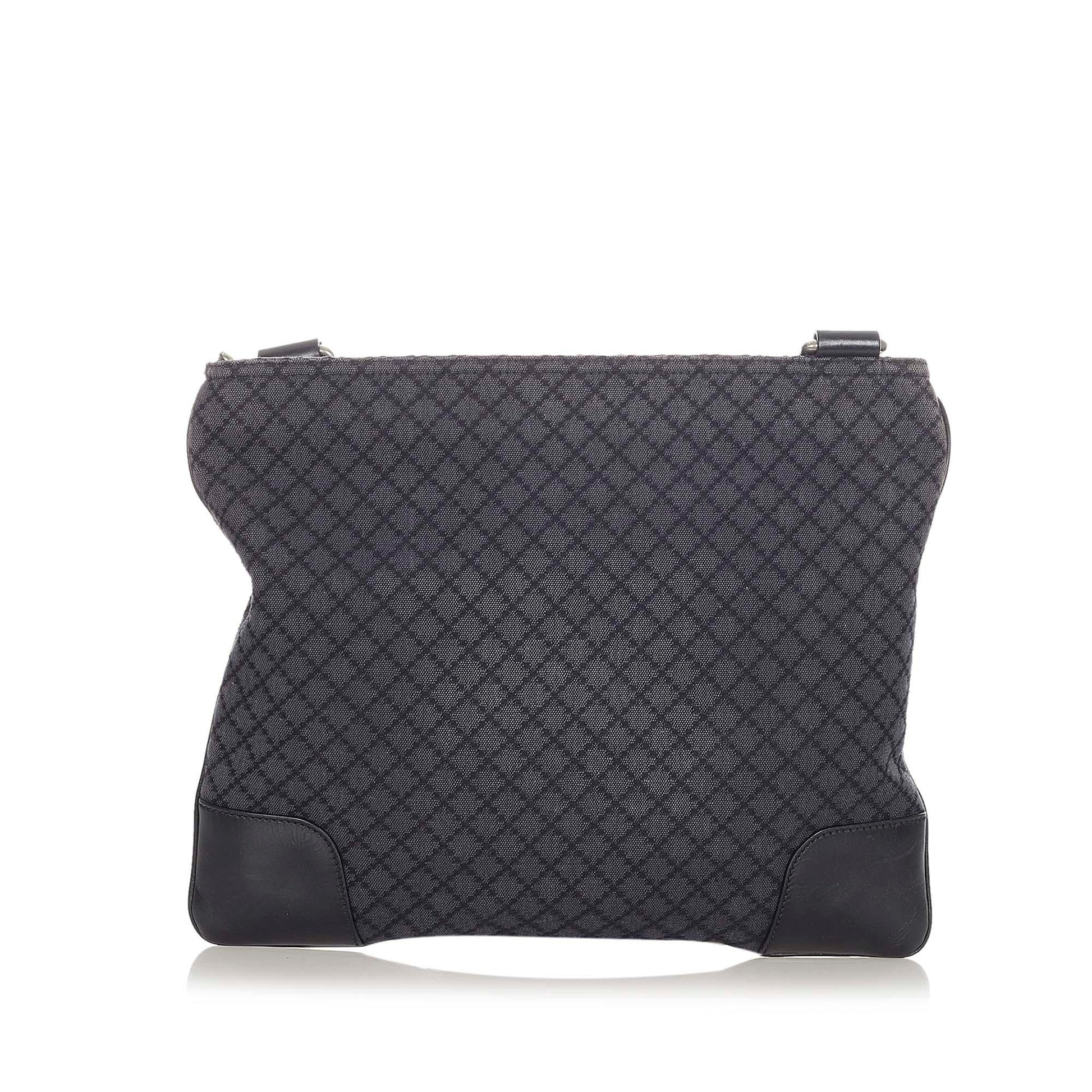 Gucci Diamante SHG Canvas Black Crossbody Bag