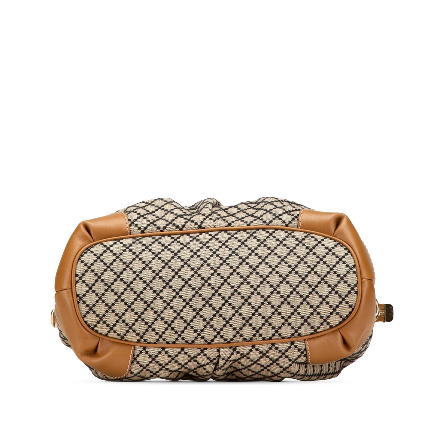 Gucci Diamante Sukey Canvas Calf Brown Satchel Bag