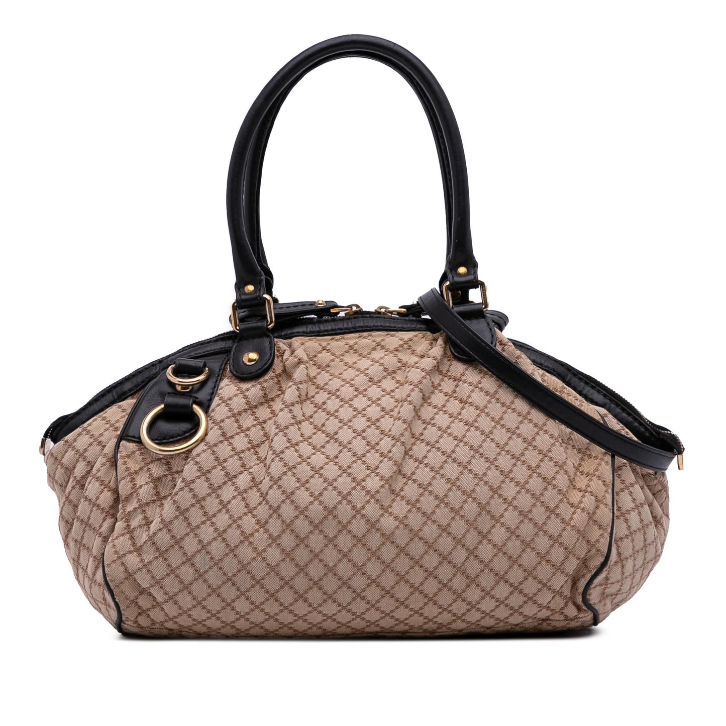 Gucci Diamante Sukey Canvas Travel Bag Satchel 12