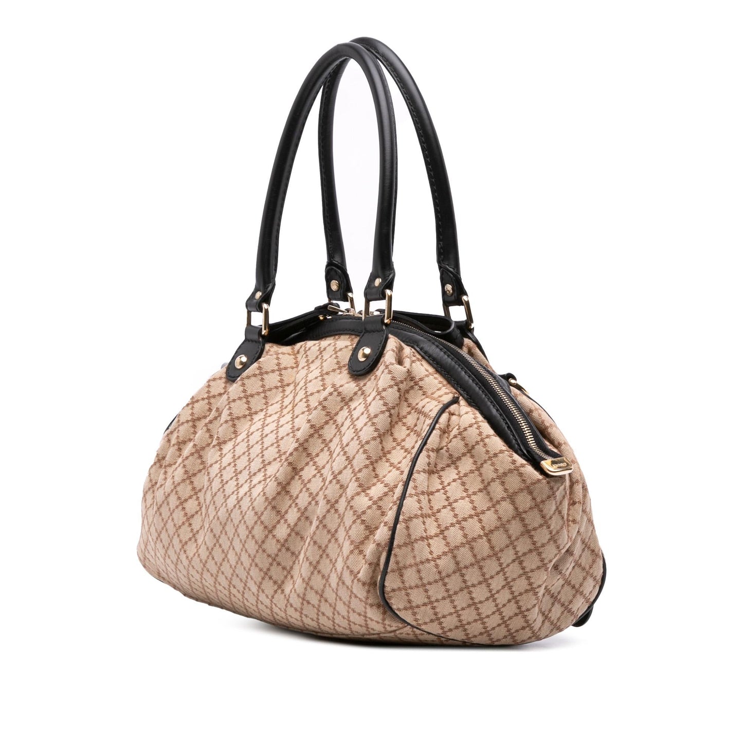 Gucci Diamante Sukey Canvas Travel Bag Satchel 19