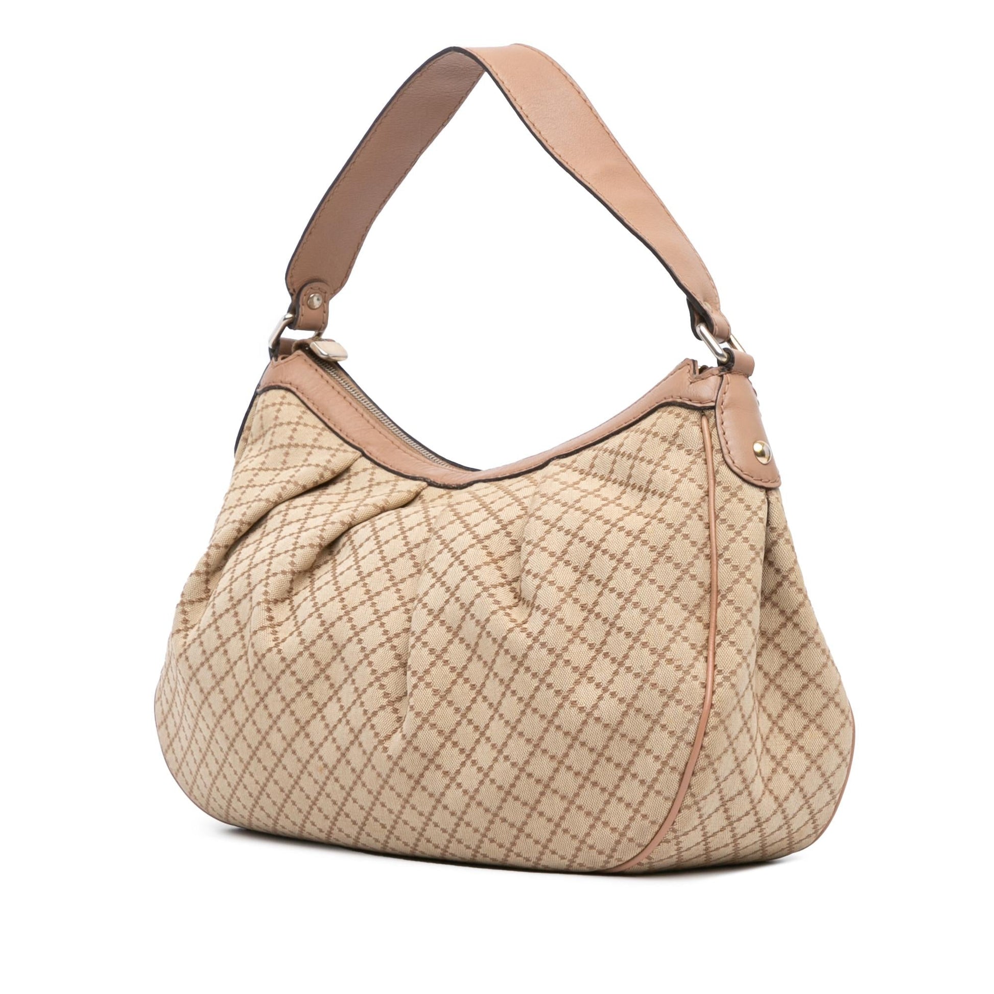 Gucci Diamante Sukey SHG-TRUQvg Canvas Calf Brown Shoulder Bag