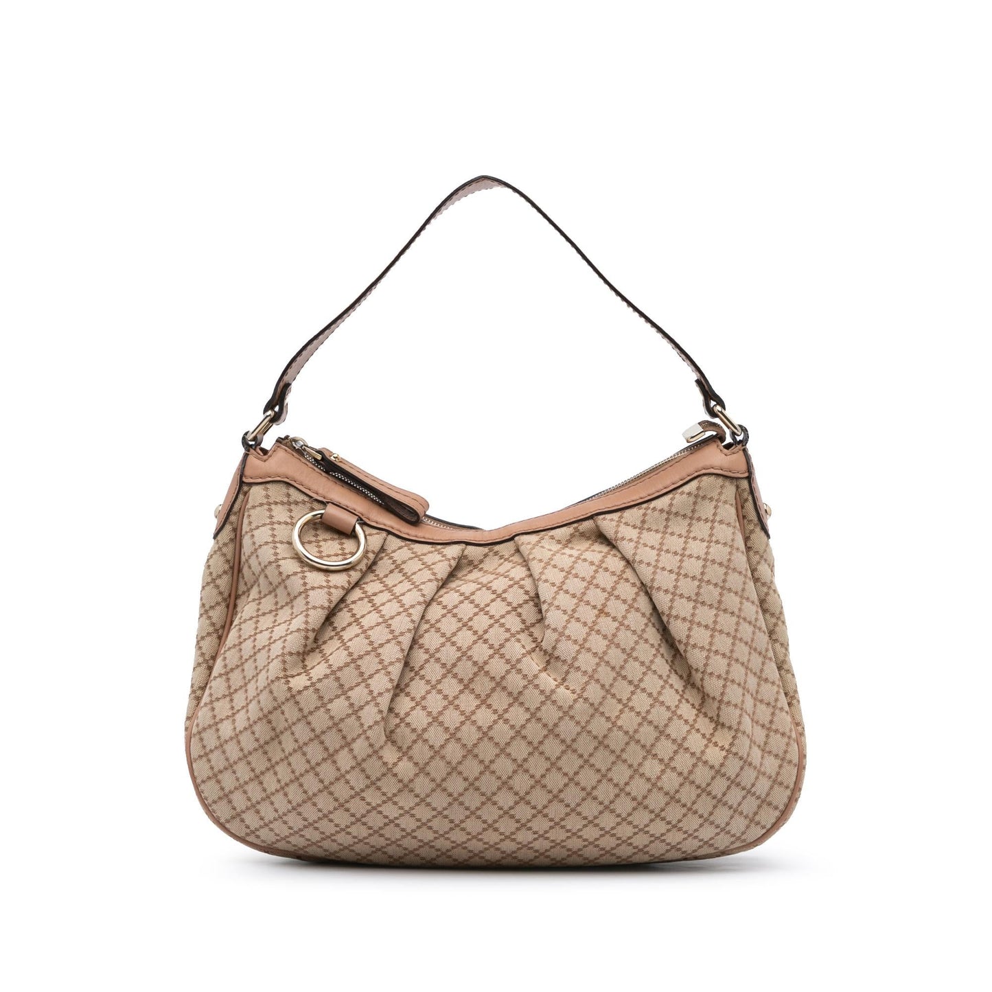 Gucci Diamante Sukey Canvas Calf Brown Shoulder Bag