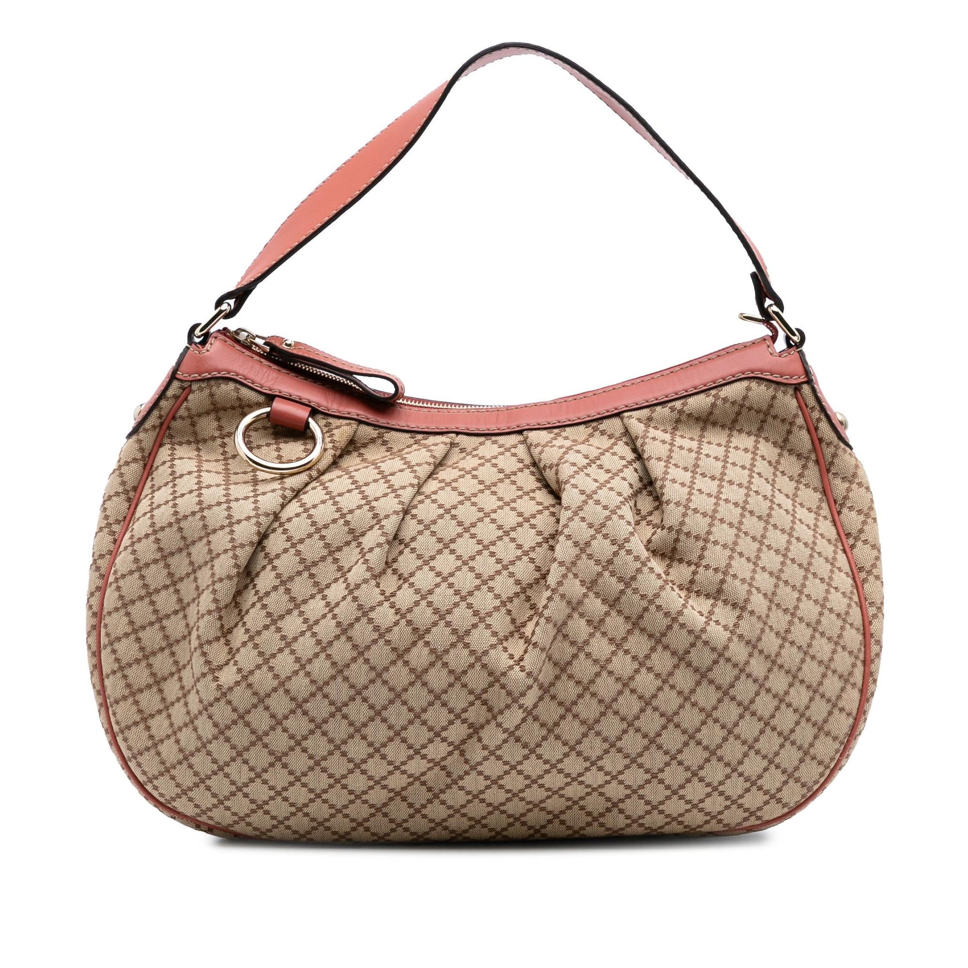 Gucci Diamante Sukey Canvas Brown Shoulder Bag